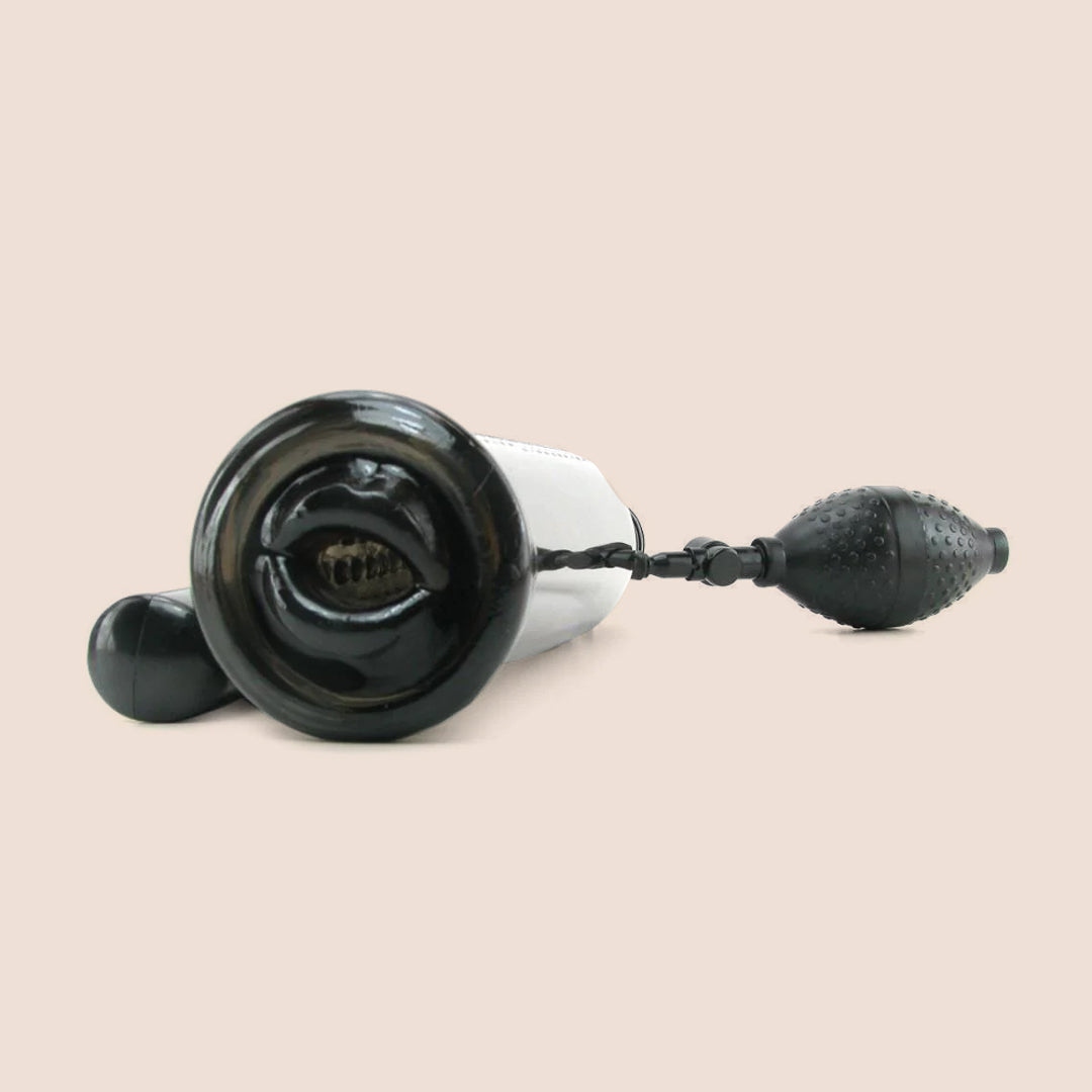 Optimum Series® Black Jack Stroker™ - Powerful Vibrating Pump with Robotic Suction for Men | Adult Pleasure Toy for Solo Play & Couples Use | Waterproof & Rechargeable