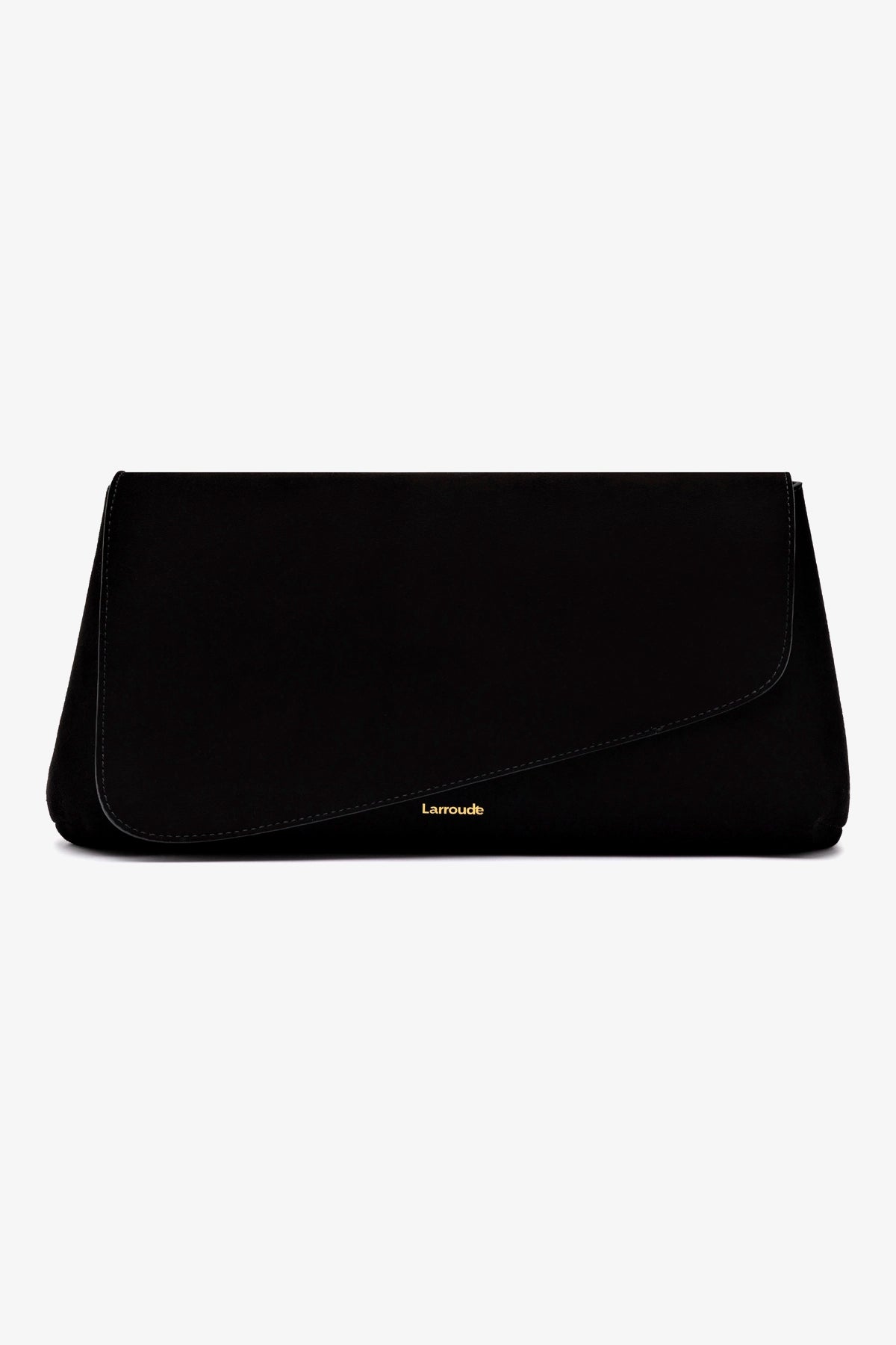 Black Suede Venice Flat Mule & Pouch Set - Comfortable Women's Slip-On Shoes with Matching Bag for Casual Outings, Work & Travel