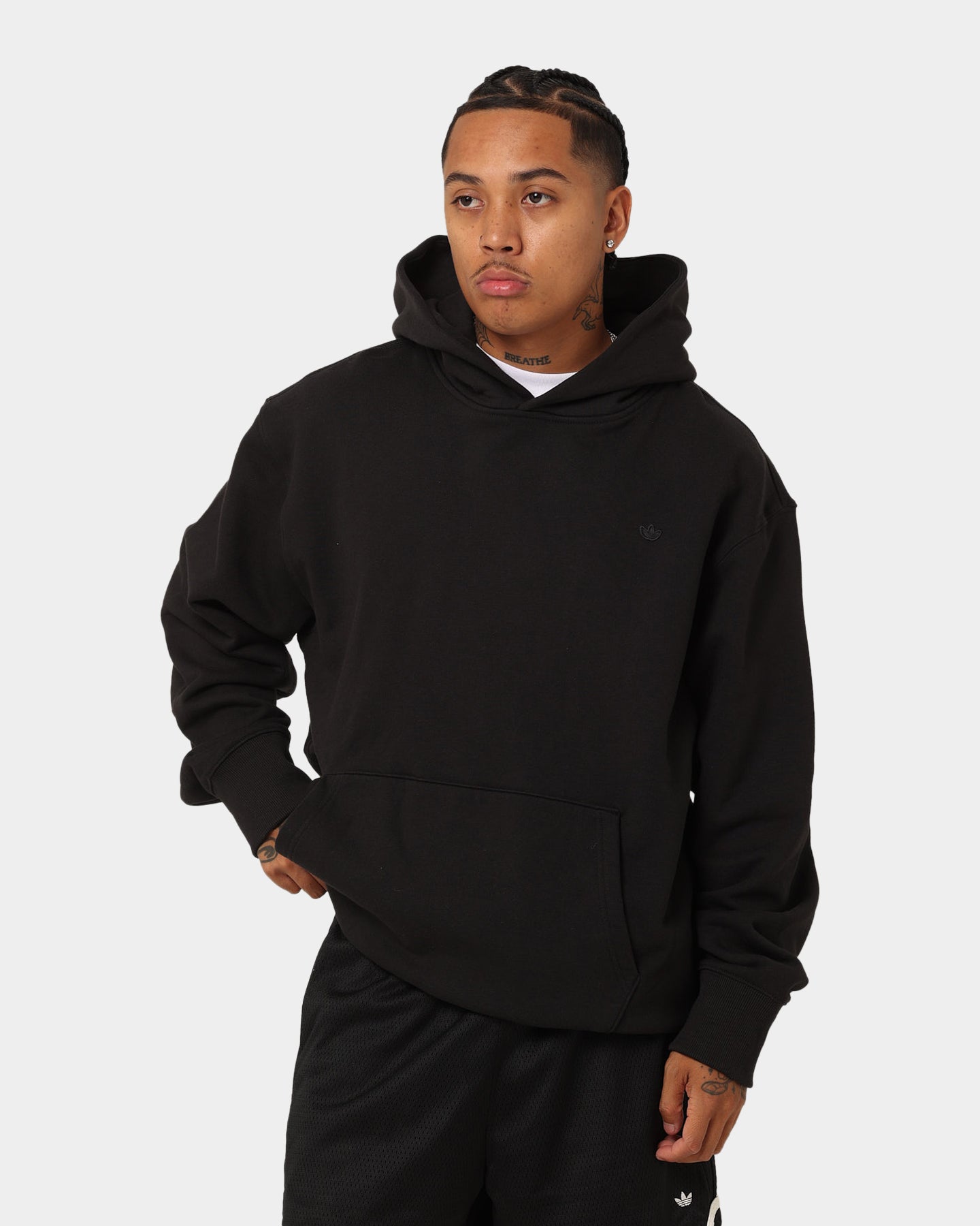 Adidas Originals Men's French Terry Hoodie - Black, Casual Pullover Sweatshirt for Gym, Running & Streetwear