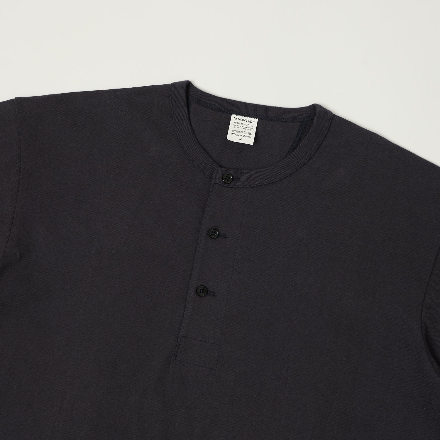 Vontade Short Sleeve Henley T-Shirt for Men - Fade Navy Blue - Casual & Comfortable Summer Wear for Outdoor Activities