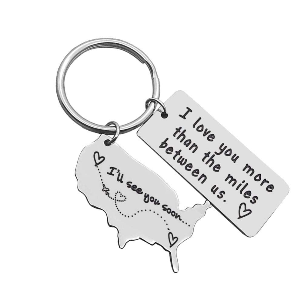 VALICLUD Romantic Couple Backpack Purse - Love Theme Gift Set with Keychains, Map Pendant & Titanium Steel Key Rings - Meaningful Couples Gifts for Anniversary, Valentine's Day - Perfect for Travel, Date Night & Everyday Use