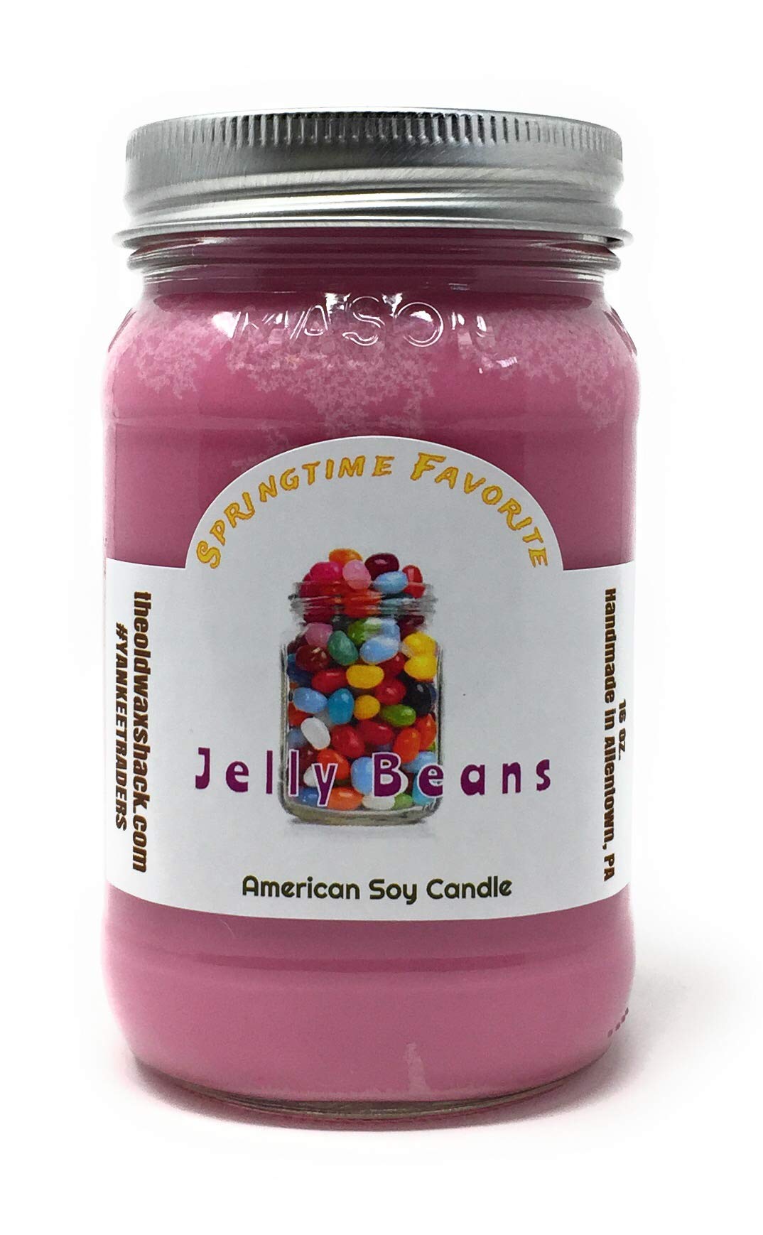 Easter Candles & Chocolate Bunny with Jelly Beans - 2 Pack (16 Oz) - Perfect for Easter Basket Stuffers, Party Favors & Holiday Decorations