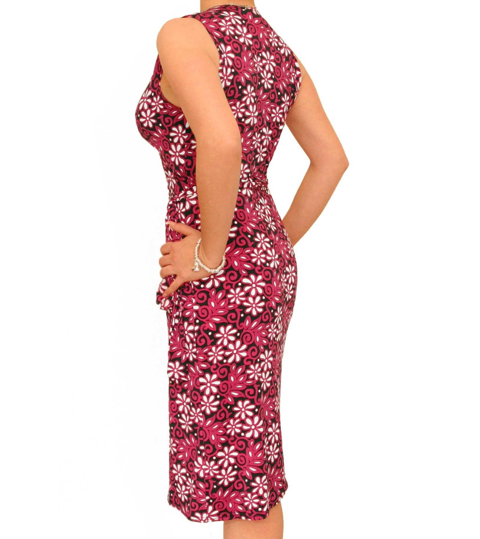 Floral Wrap Dress for Women - Sleeveless Summer Maxi Dress with V-Neck & Belt - Perfect for Beach, Vacation, and Casual Outings