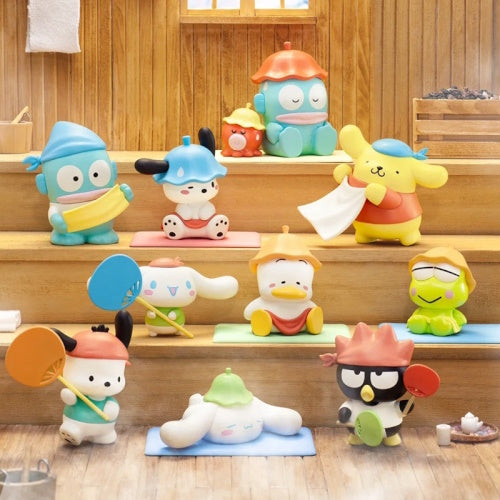 Sanrio Characters Let's Take A Sauna Miniso 3 Inch Mini Figure - Cute Collectible for Home Decor, Office Desk, or Gift Giving