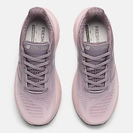 New Balance Women's Fresh Foam X 1080 v14 Running Shoes - Dark Ice Wine/Twilight Haze/Silver Metallic | Cushioned Comfort for Long Distance Running & Gym Workouts