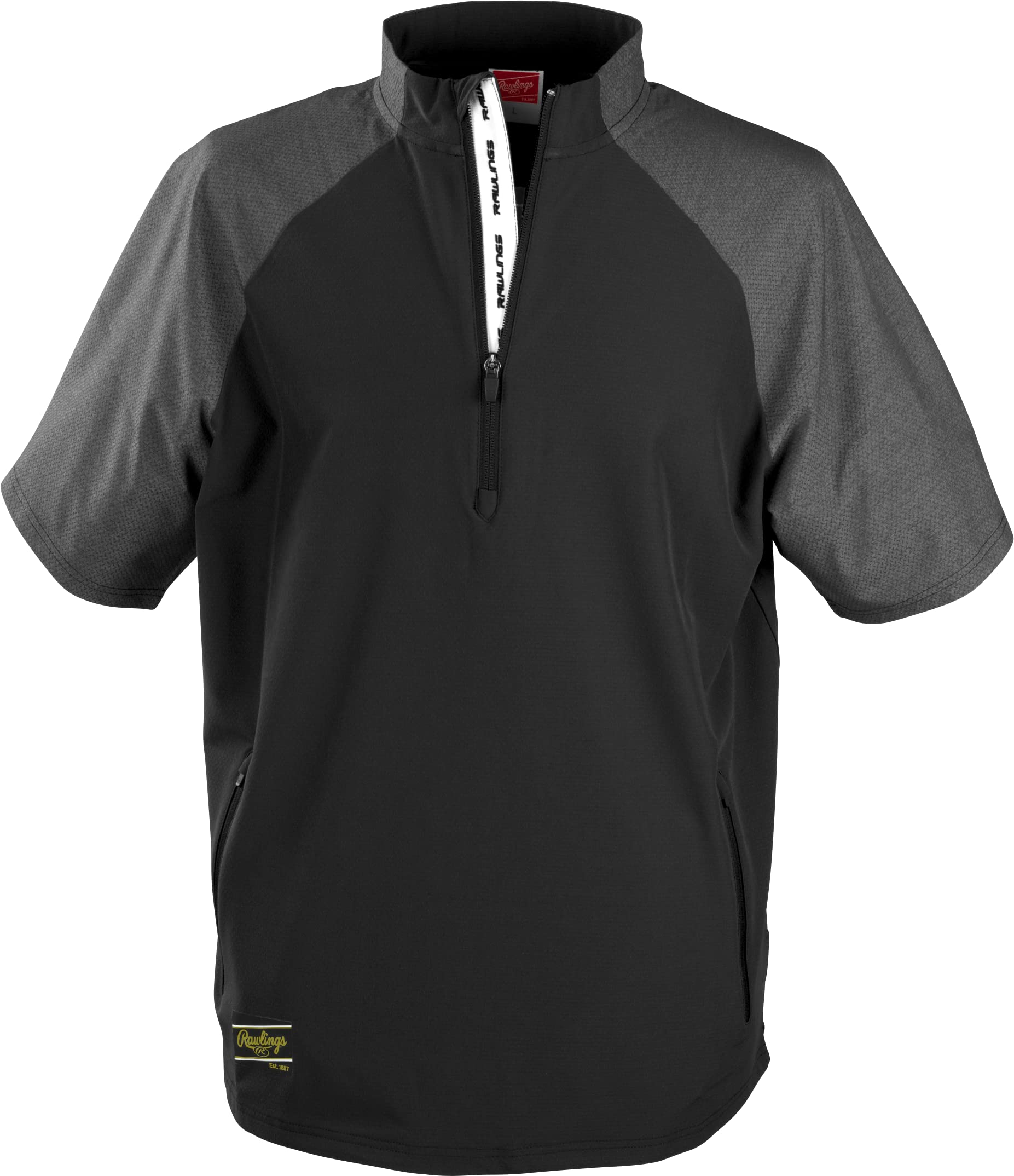 Miken Boys' Standard COLORSYNC Short Sleeve Cage Baseball Jacket - Black, X-Large - Perfect for Baseball Practice & Outdoor Sports Activities