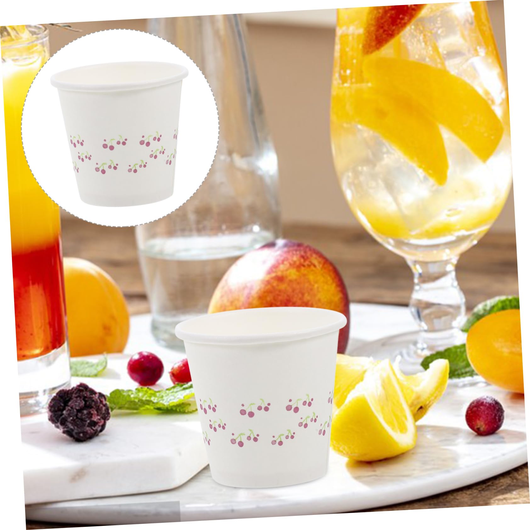 VILLFUL 50ml Mini Disposable Paper Cups - 100 Pack for Juice, Water & Snacks Sampling | Perfect for Parties, Offices, Gatherings & Tasting Events | Eco-Friendly Small Cups for Beverage Tasting, Food Sampling & Catering