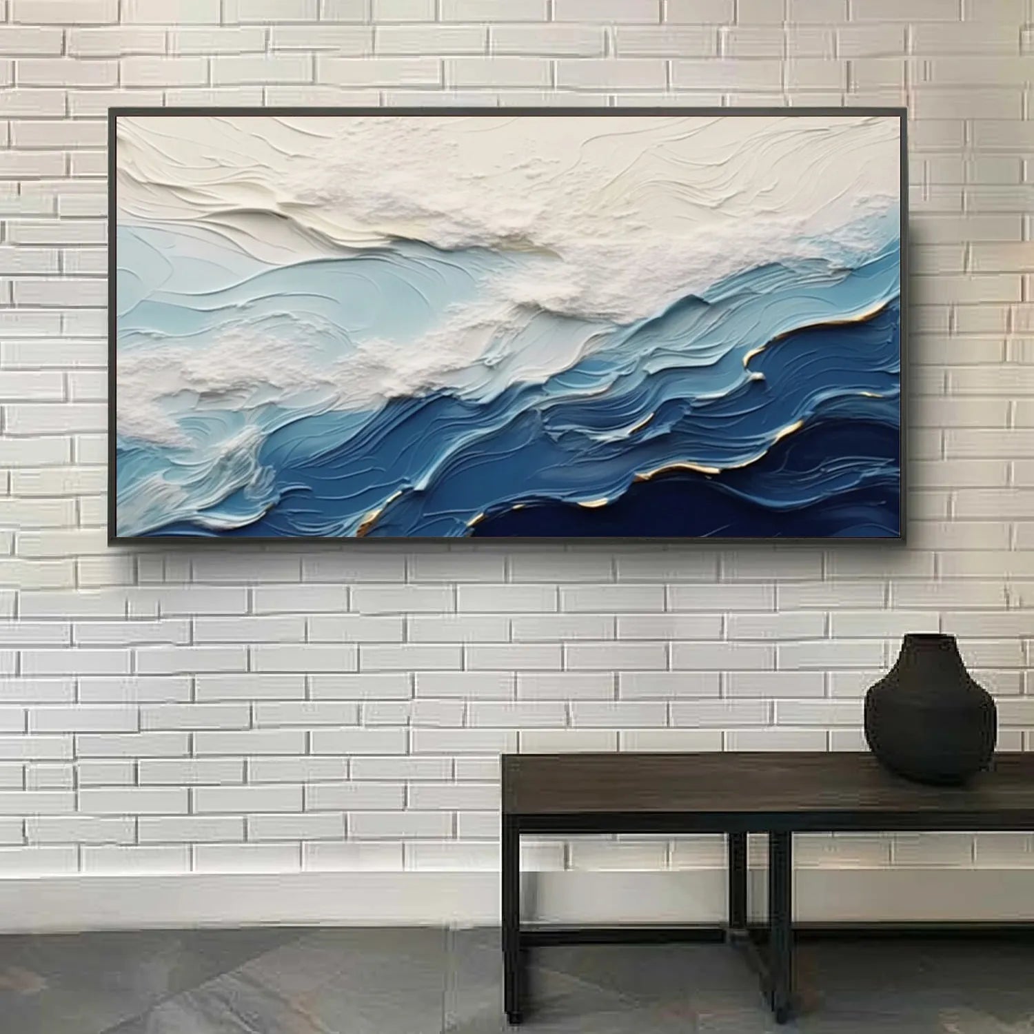 Ocean and Sky Painting #OS 174 - Handmade Seascape Wall Art for Living Room, Bedroom & Office Decor