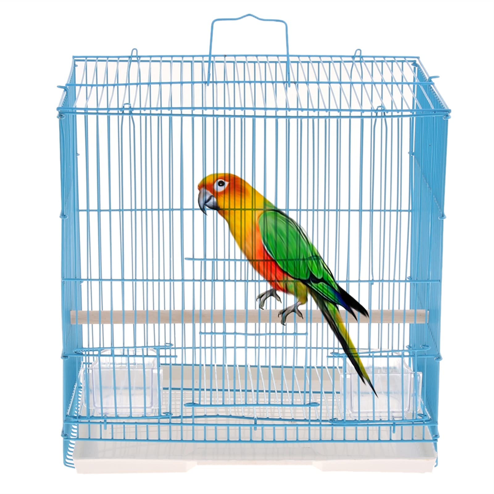 Jinyi2016SHOP Bird Cage - Large Parrot Cage with Nest Box, Easy to Clean Hamster Breeding Cage for Small Birds, Parakeets, Finches - Perfect for Home, Office, or Pet Store Use