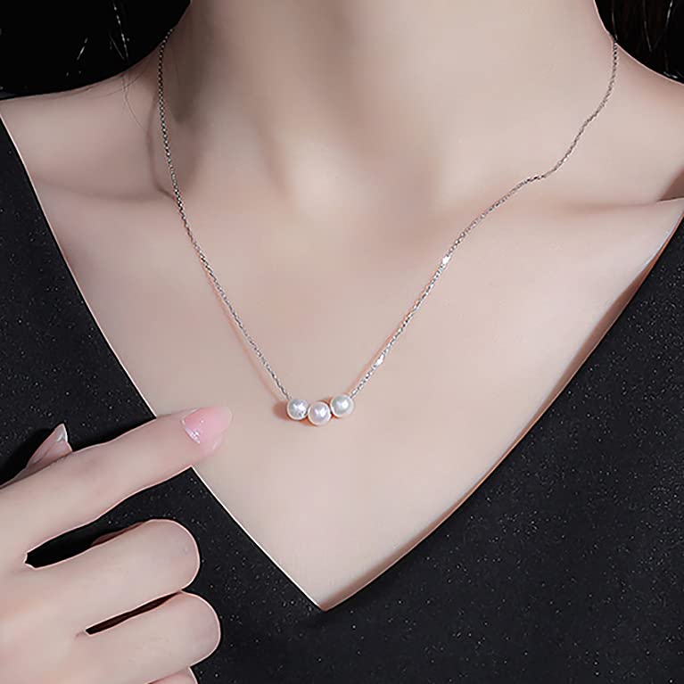 Elegant 6mm Freshwater Pearl Necklace for Women - Sterling Silver Adjustable Cable Chain, Perfect 30th Birthday Gift for Her | Ideal for Anniversaries, Weddings & Special Occasions