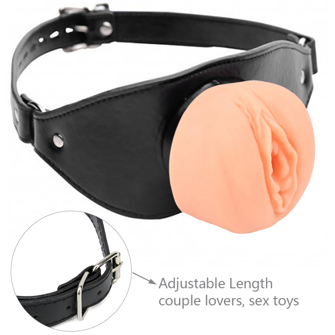 BDSM Ball Gag with Strap - Open Mouth Gag Restraint for Adults, Bondage Sex Toy for Couples & Solo Play - Perfect for Roleplay, Sensory Deprivation & BDSM Scenes