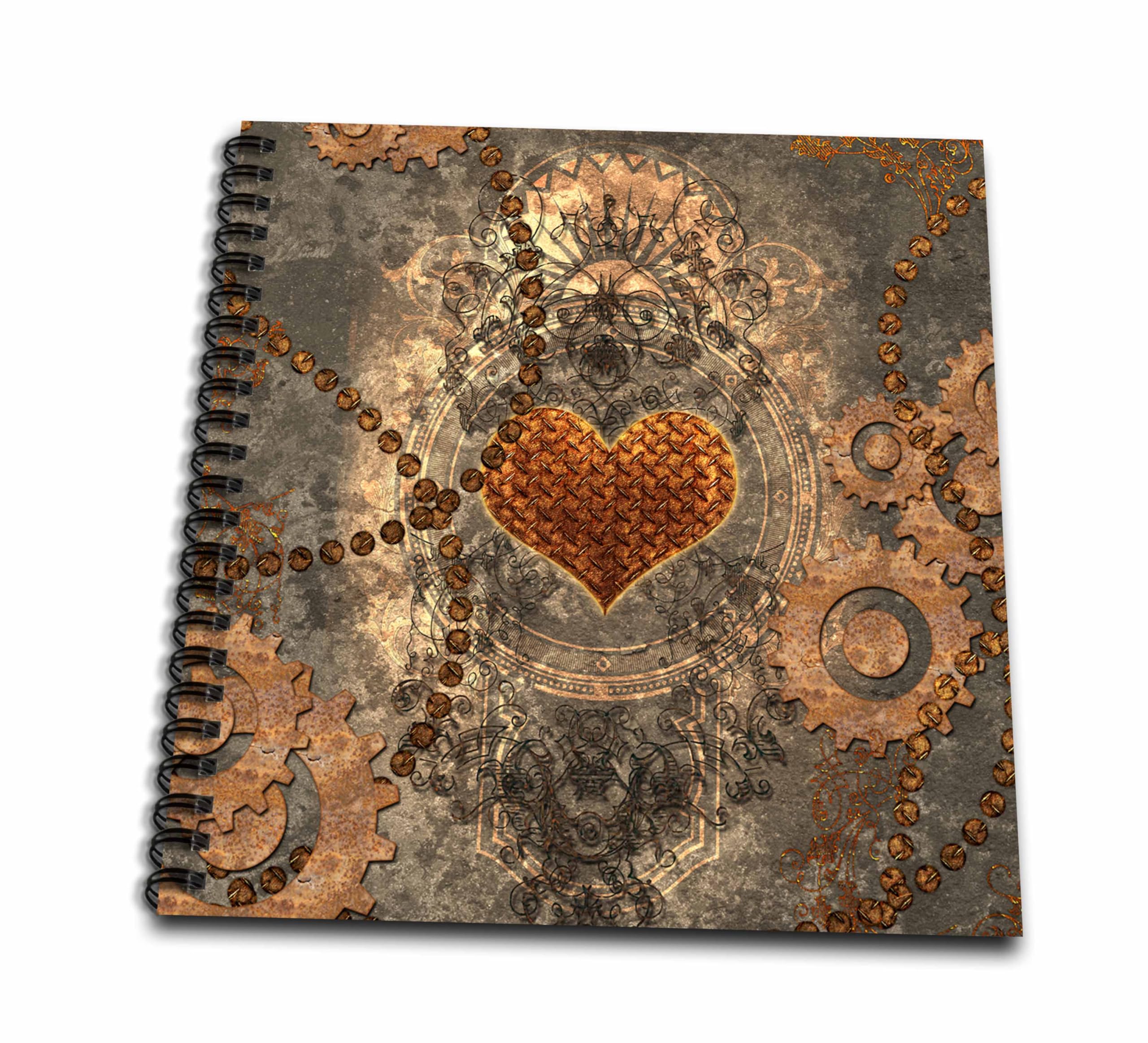 3D Rose Steampunk Sketchbook - Vintage Style Drawing Book for Artists & Designers | Perfect for Sketching, Doodling & Creative Projects