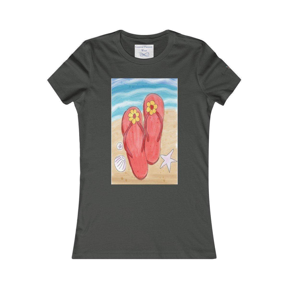 Flip Flops On the Beach T-Shirt - Comfortable Summer Graphic Tee for Vacation, Travel & Casual Wear