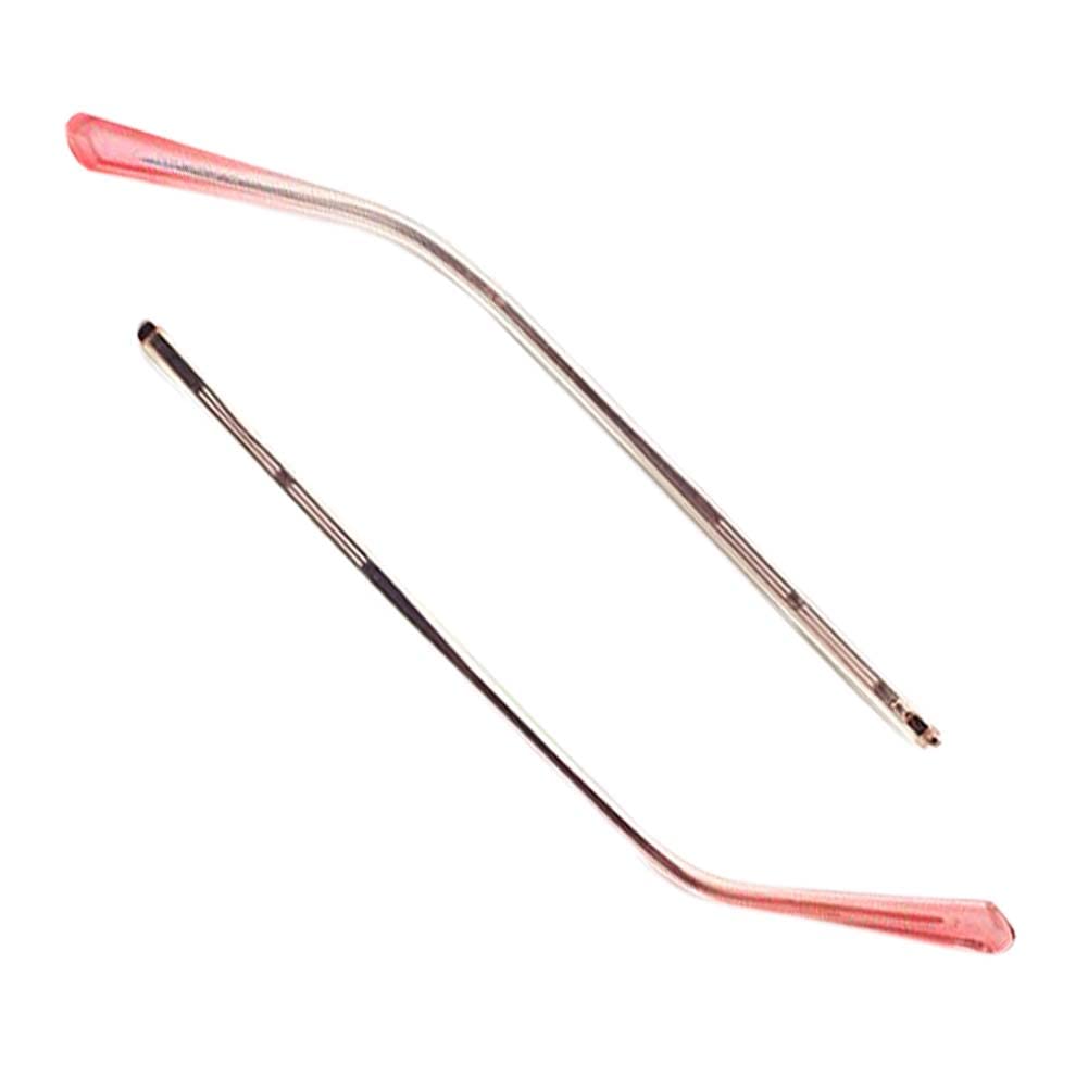 YGNJH Eyeglass Temple Tips Replacement - Plastic Eyeglass Parts, Metal Hinge Strength 1.2mm, 1 Pair Rose Gold | Perfect for Repairing Broken Glasses at Home or Office