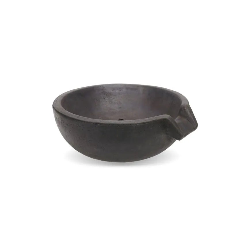 49cm Spillway Bowl - Durable Iron Ore Design for Kitchen, Dining & Outdoor Use | Perfect for Serving, Decor & Camping