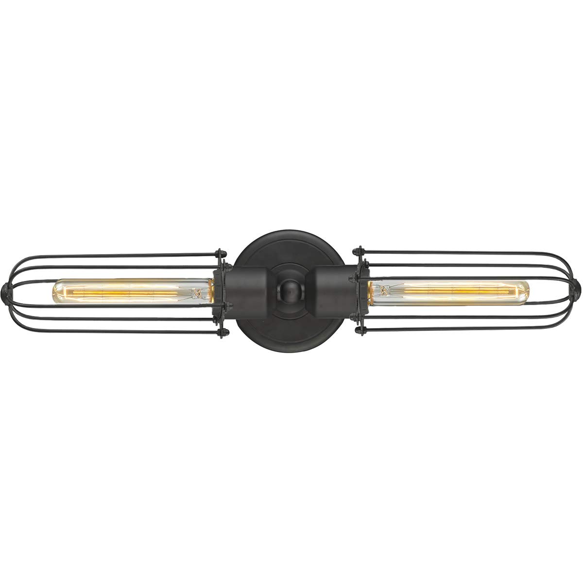 Oil Rubbed Bronze Bathroom Vanity Light Fixture - 22 Inch Wide 2-Light Steel/Cast Brass Medium Base Sconce - Perfect for Powder Rooms, Master Baths & Vintage Style Decor