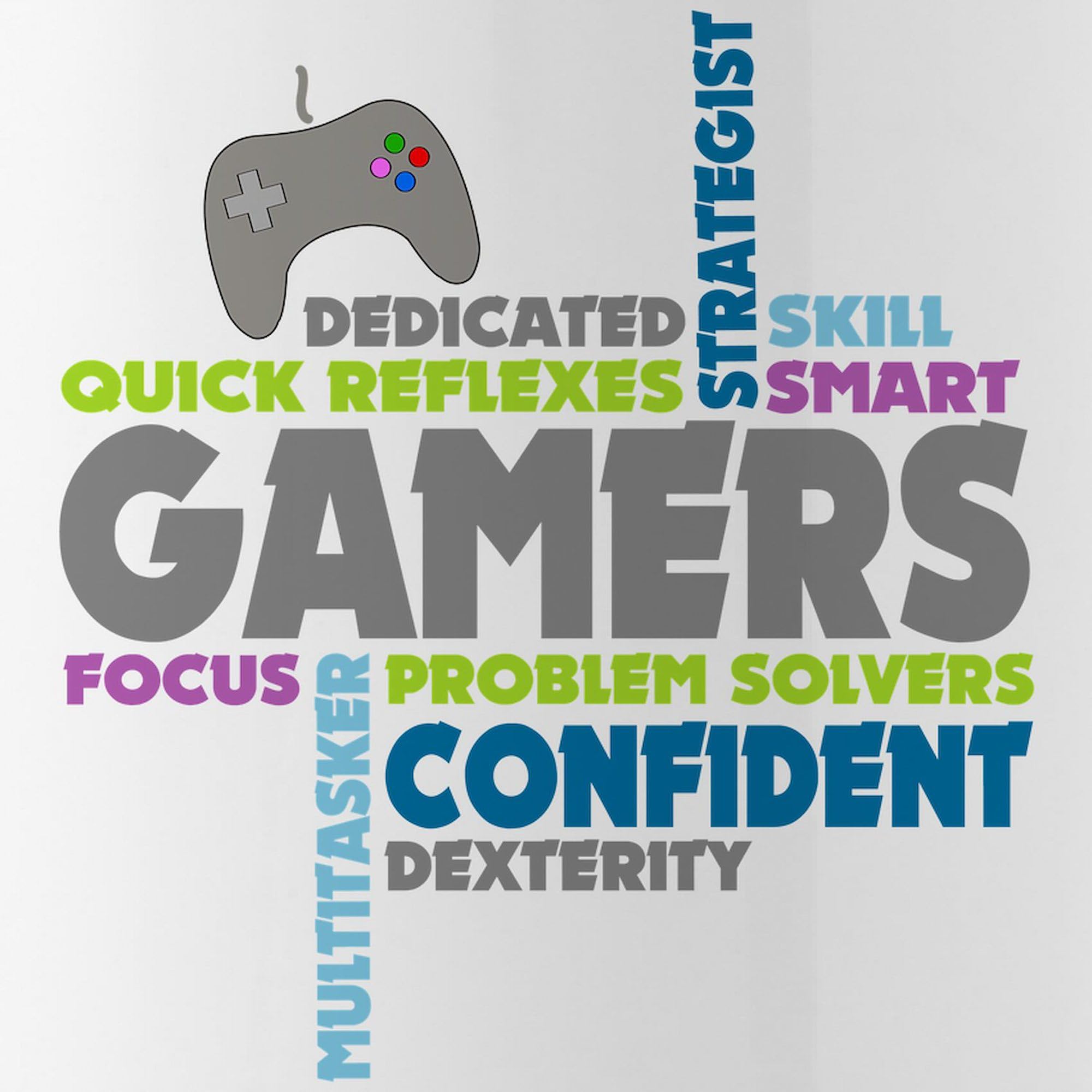 CafePress Gamers 1.0L Stainless Steel Water Bottle - 34 oz Insulated Thermos for Gaming, Workouts, and Outdoor Adventures