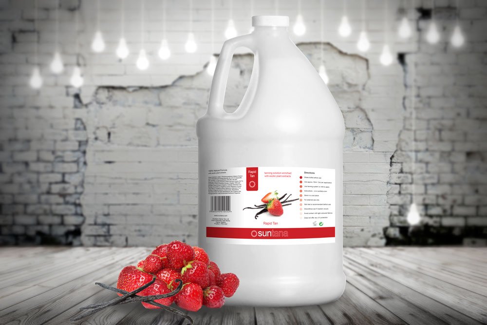 4000ml Suntana Large Trade Size Rapid Fast Tan Solution - Strawberry Vanilla Scent | Professional Spray Tanning for Salons & Home Use