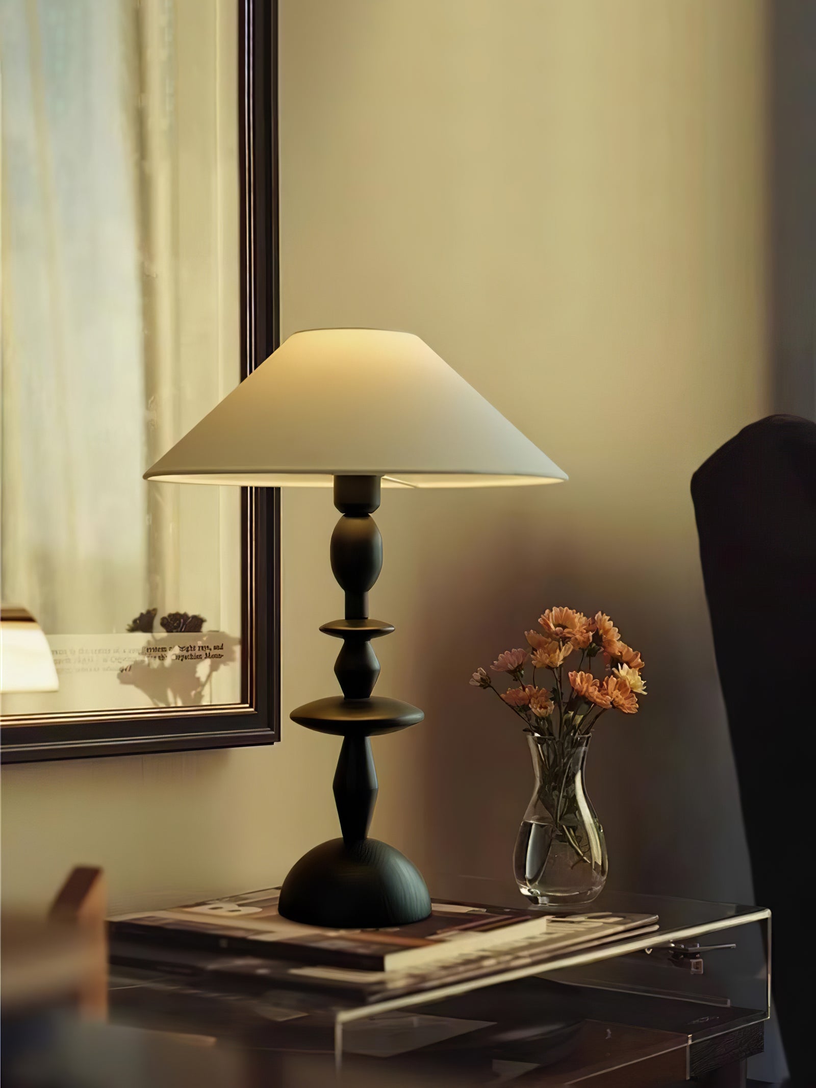 Handcrafted Wooden Table Lamp - Natural Wood Finish, Modern & Rustic Home Decor for Living Room, Bedroom, or Office - Perfect for Cozy Reading Nooks & Ambient Lighting