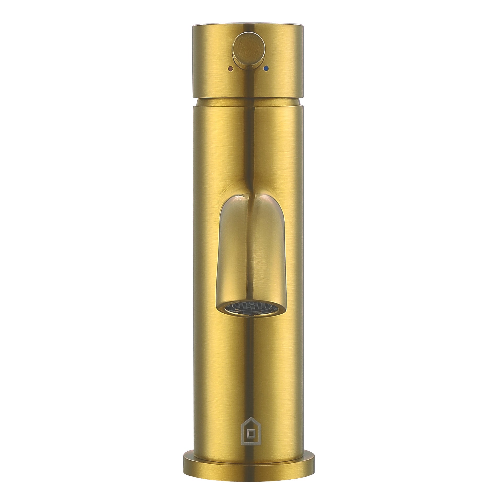 Valencia Series Single Lever Bathroom Faucet in Brushed Gold - Modern Waterfall Spout Design for Vanity Sink, Perfect for Home & Hotel Bathroom Renovation