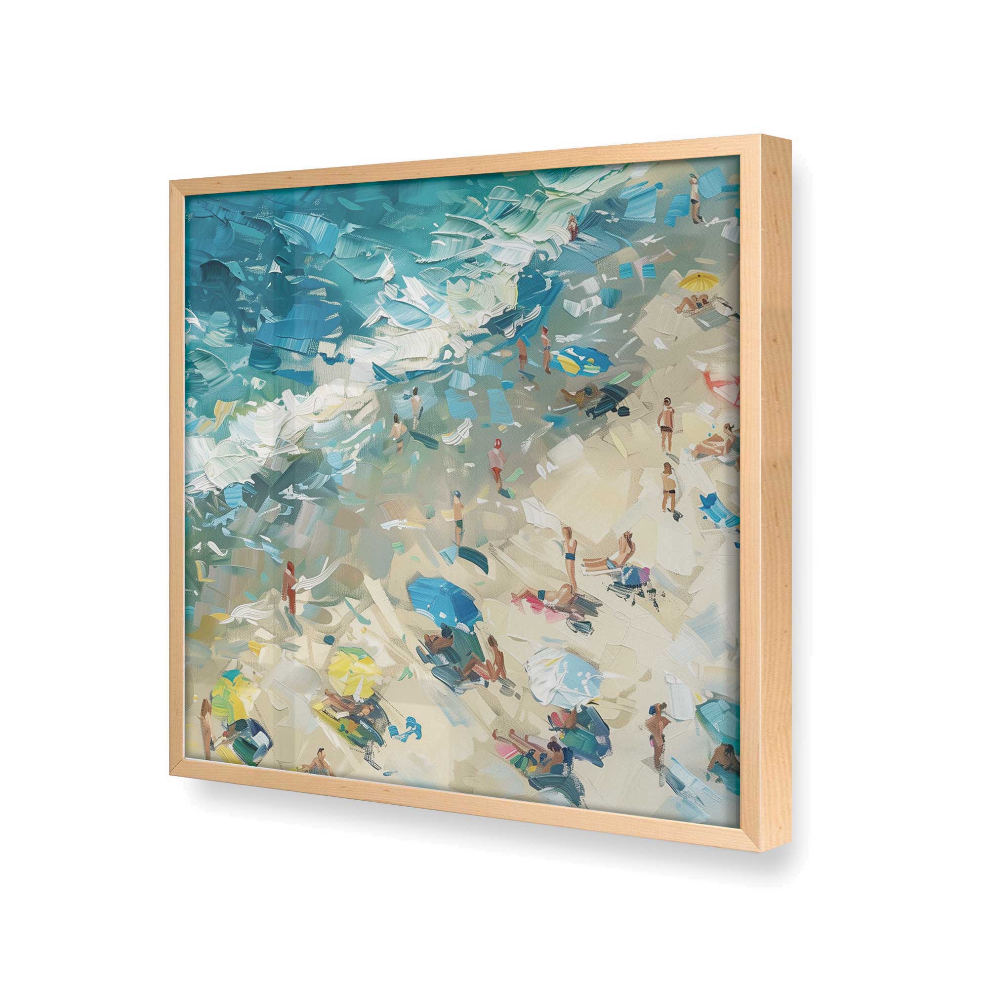 Coastal Harmony Square Print Wall Art - Beach Themed Decor for Living Room, Bedroom & Office - Perfect for Coastal, Nautical & Boho Home Decor Styles