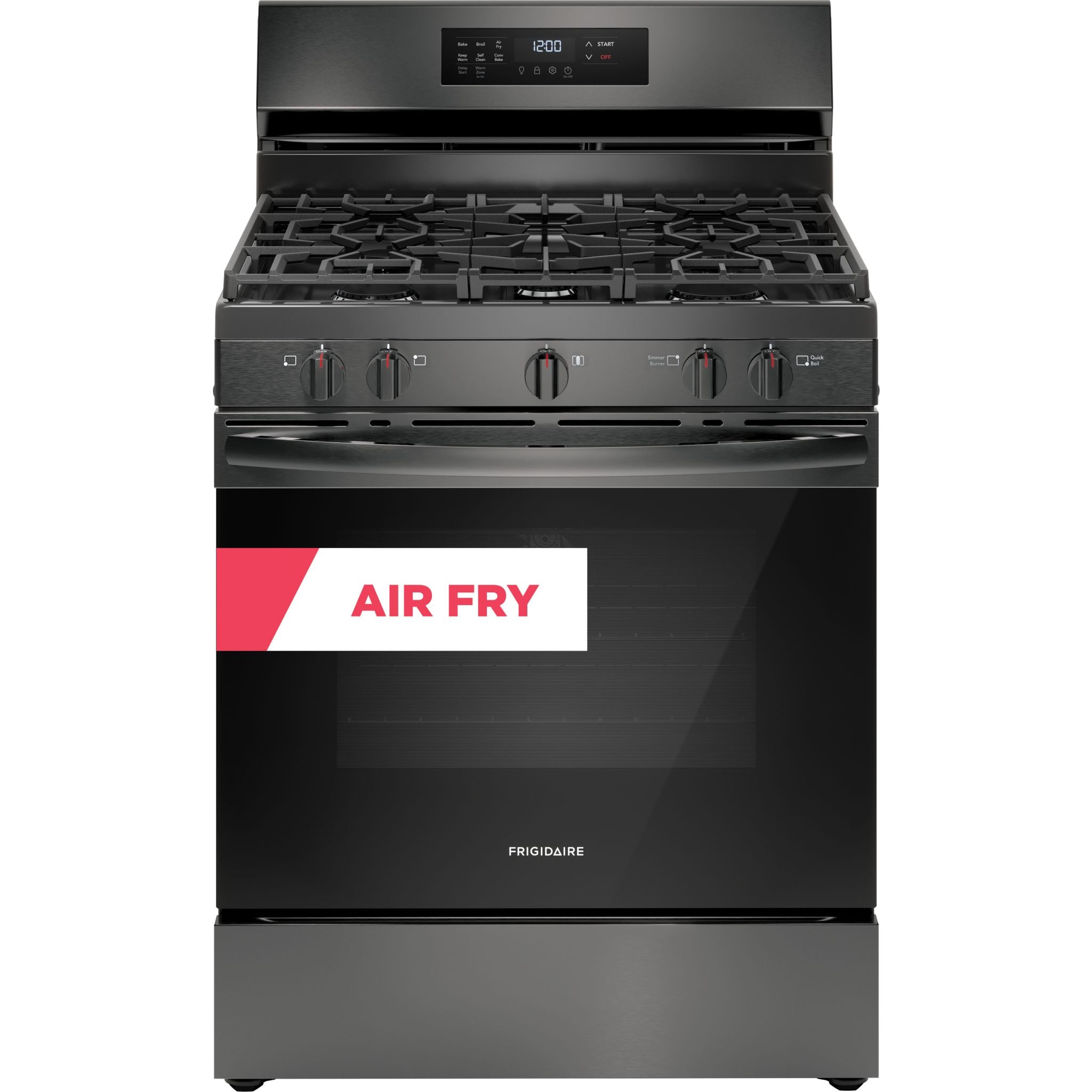 Frigidaire FCRG3083AD 30 Inch Gas Range - Black Stainless Steel | Professional Stove for Home Kitchen | Perfect for Baking, Roasting & Everyday Cooking