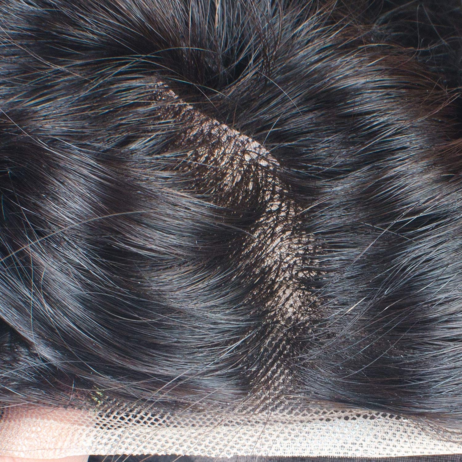 Boxo Front Lace Real Human Hair Patch Wig for Men - Pre-Cut Hair Loss Solution in Natural Black/Brown (10x8 inches) - Instant Hair Coverage for Thinning Hair & Bald Spots - Perfect for Daily Wear, Work, and Special Occasions