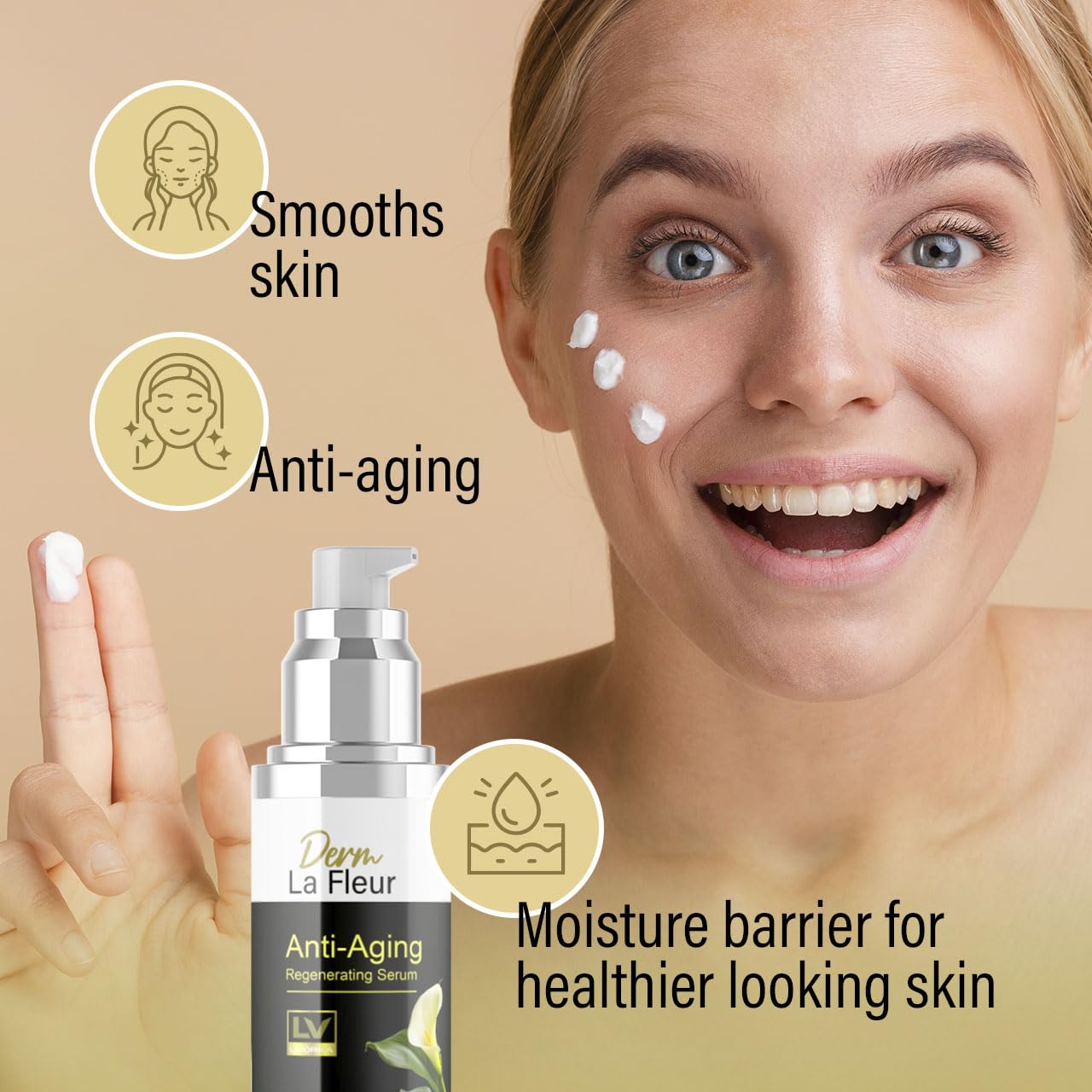 5 Pack Derm La Fleur Anti-Aging Serum Set - Plus, Luxe & Moisturizing Skin Conditioner (5 Bottles for 5 Month Supply) | Reduce Wrinkles & Hydrate Skin | Perfect for Night Routine & Daily Skincare Regimen