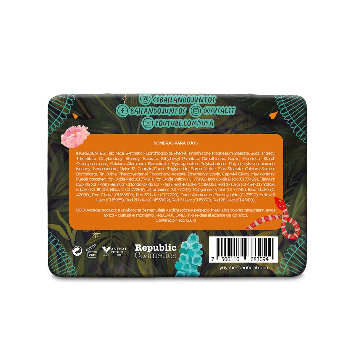 Fauna 12-Color Eyeshadow Palette Set - Highly Pigmented & Blendable for Day & Night Makeup Looks