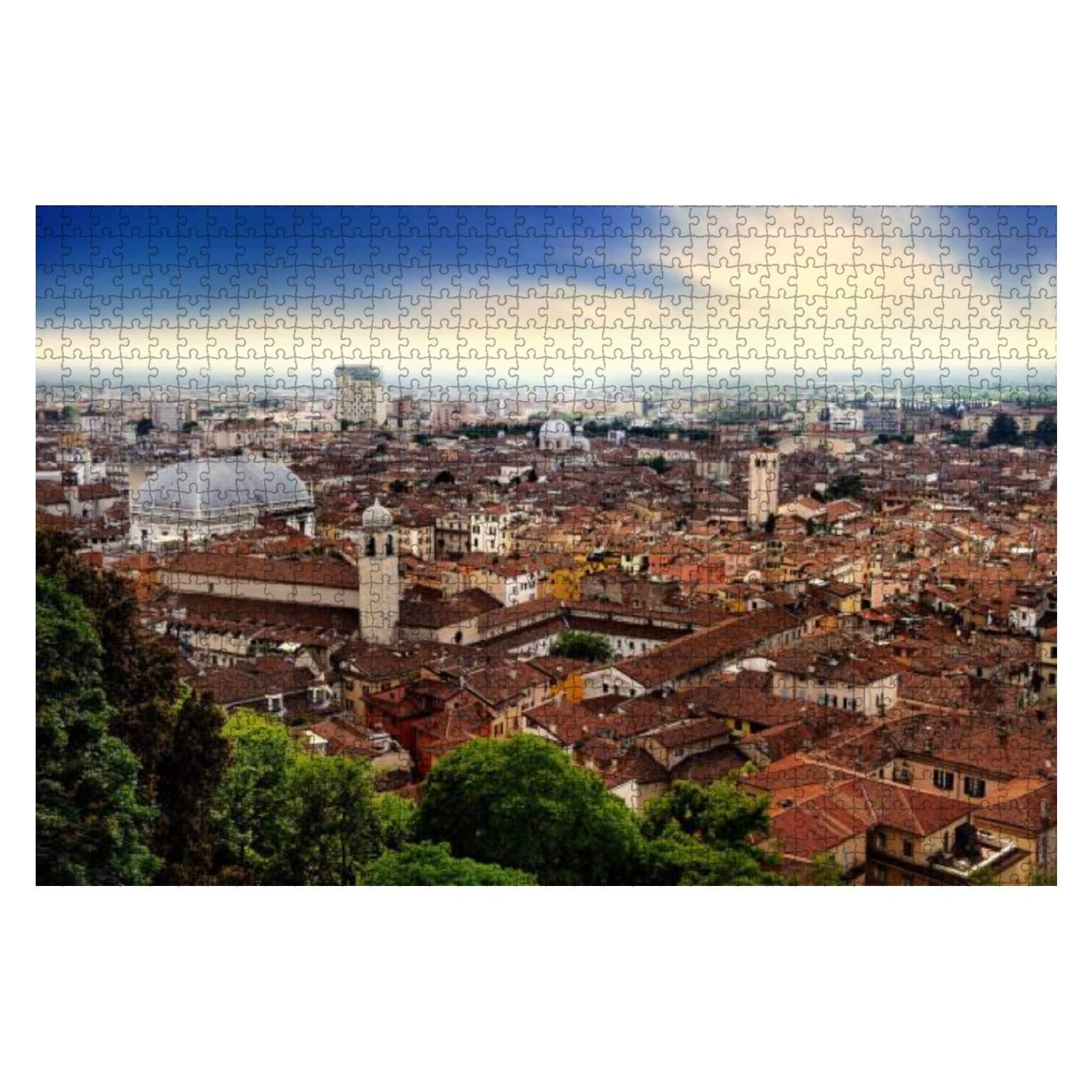 1000-Piece City of Brescia Italy Jigsaw Puzzle - Castle Citadel View - Wooden Puzzle for Adults & Kids - Educational Toy, Creative Game, Home Decor - Perfect for Family Bonding & Stress Relief
