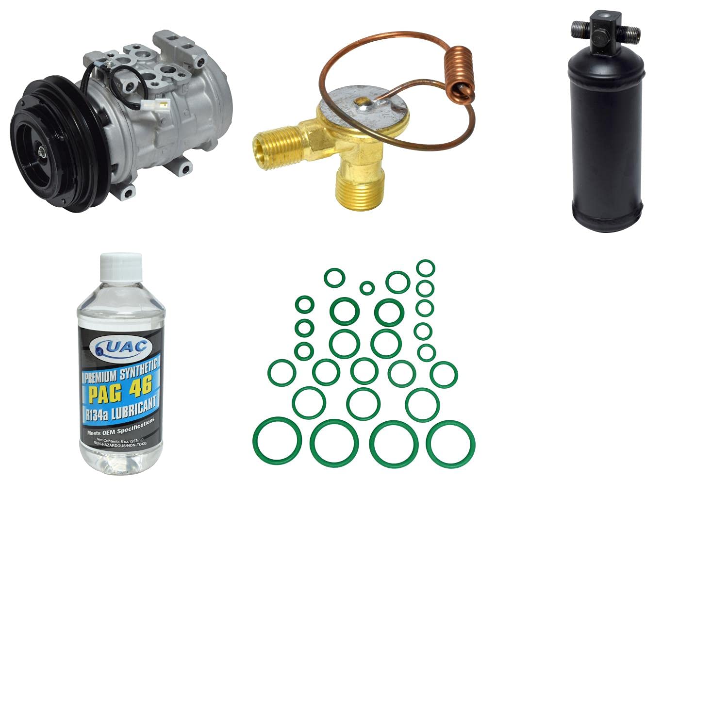 HVAC A/C Compressor Replacement Kit - Compatible with Most Vehicles | High-Performance Auto AC Repair Kit for Home Mechanics & Professionals | Perfect for DIY Car Maintenance & AC System Repairs