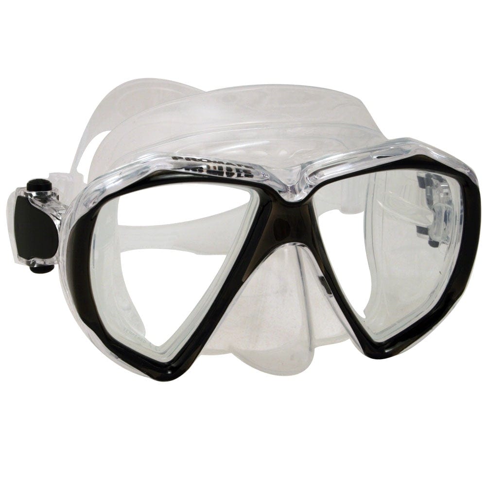 Promate MK260 Fish Eyes Dive Mask - Anti-Fog, Leak-Proof Snorkeling & Scuba Diving Gear for Adults - Perfect for Ocean Exploration, Pool Training & Underwater Photography