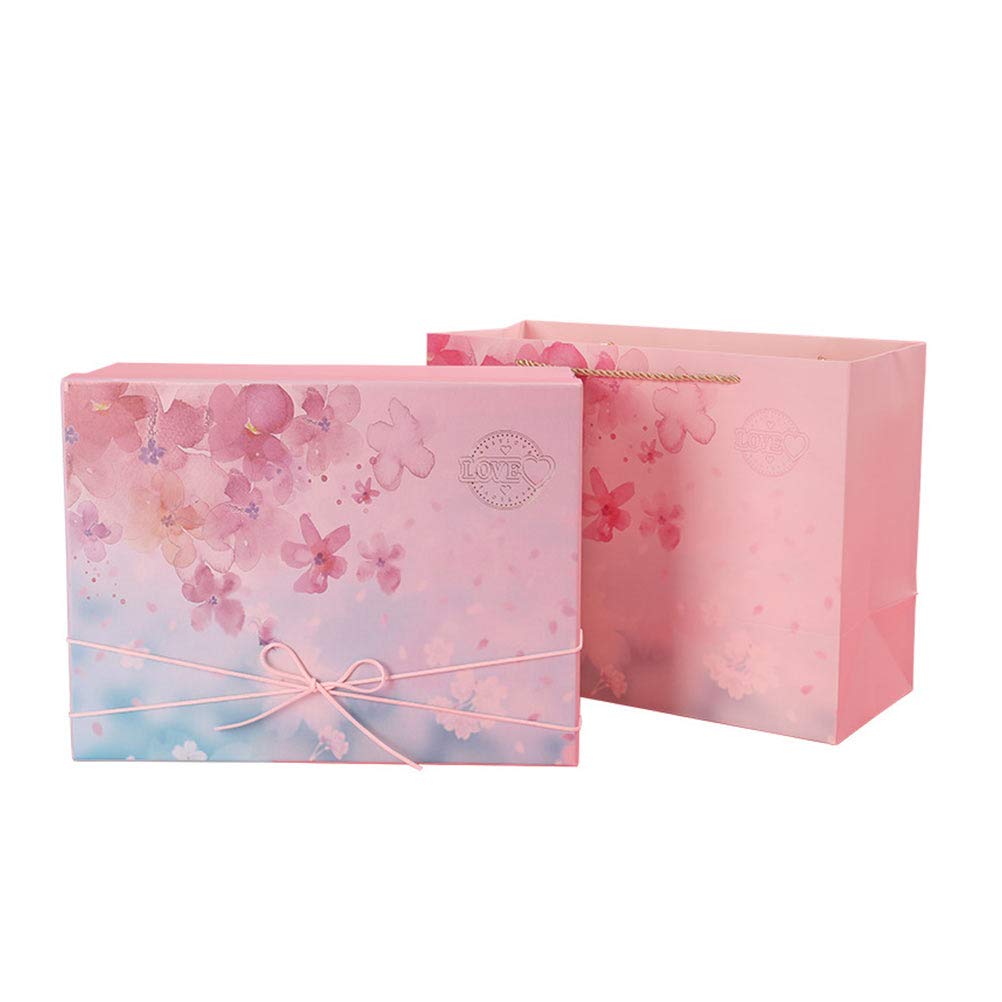 INOOMP 1 Set Pink Patterned Gift Box - Valentine's Day Present, Wedding Favor Case, Party Favor Box - Perfect for Romantic Gifts, Bridal Showers & Special Occasions
