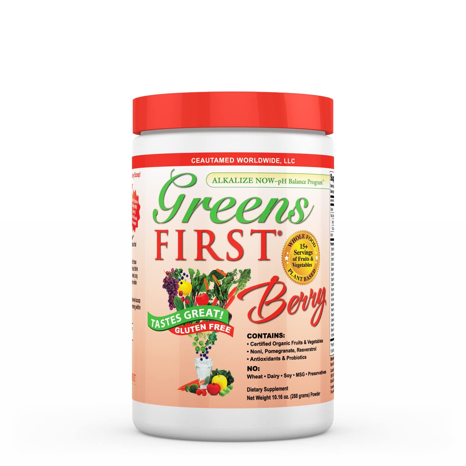 Greens First - Organic Berry Superfood Powder - 30 Servings (10.16 oz) - Antioxidant Boost for Smoothies, Juices & Healthy Drinks - Supports Immune System & Energy