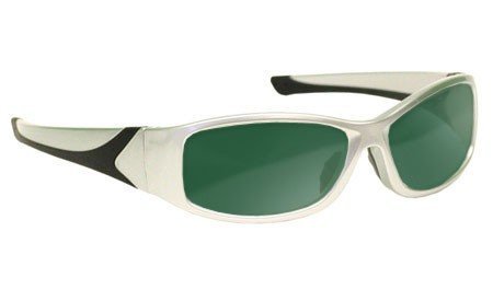 Laser Safety Glasses - Silver Plastic Wrap-Around Frame with Diode Filter for Laser Cutting, Engraving & Lab Work | ANSI Certified Eye Protection
