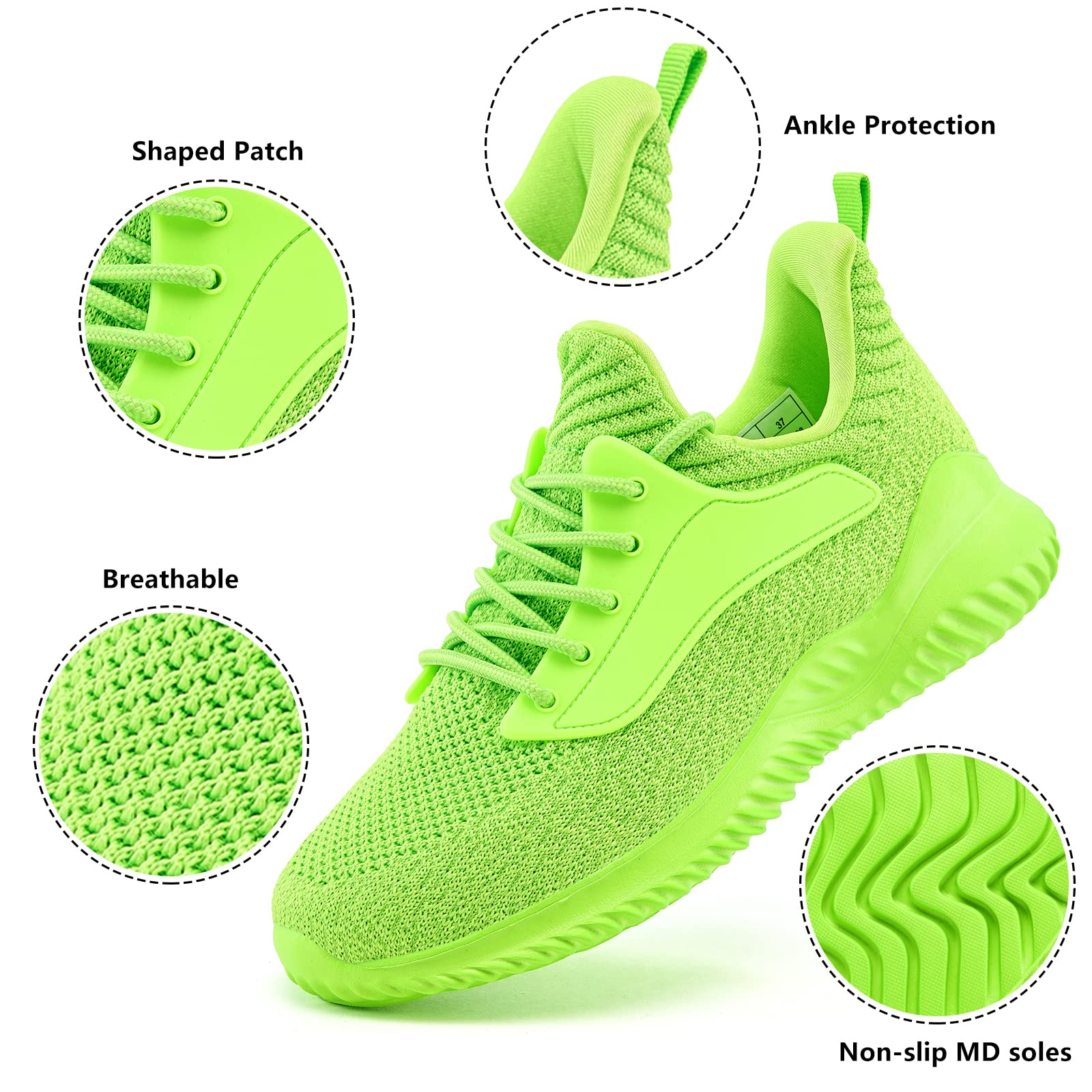 Akk Women's Slip-On Walking Shoes - Lightweight Memory Foam Running Sneakers for Tennis, Gym, Workout | Indoor & Outdoor Comfort for Walking, Jogging, Travel & Daily Wear