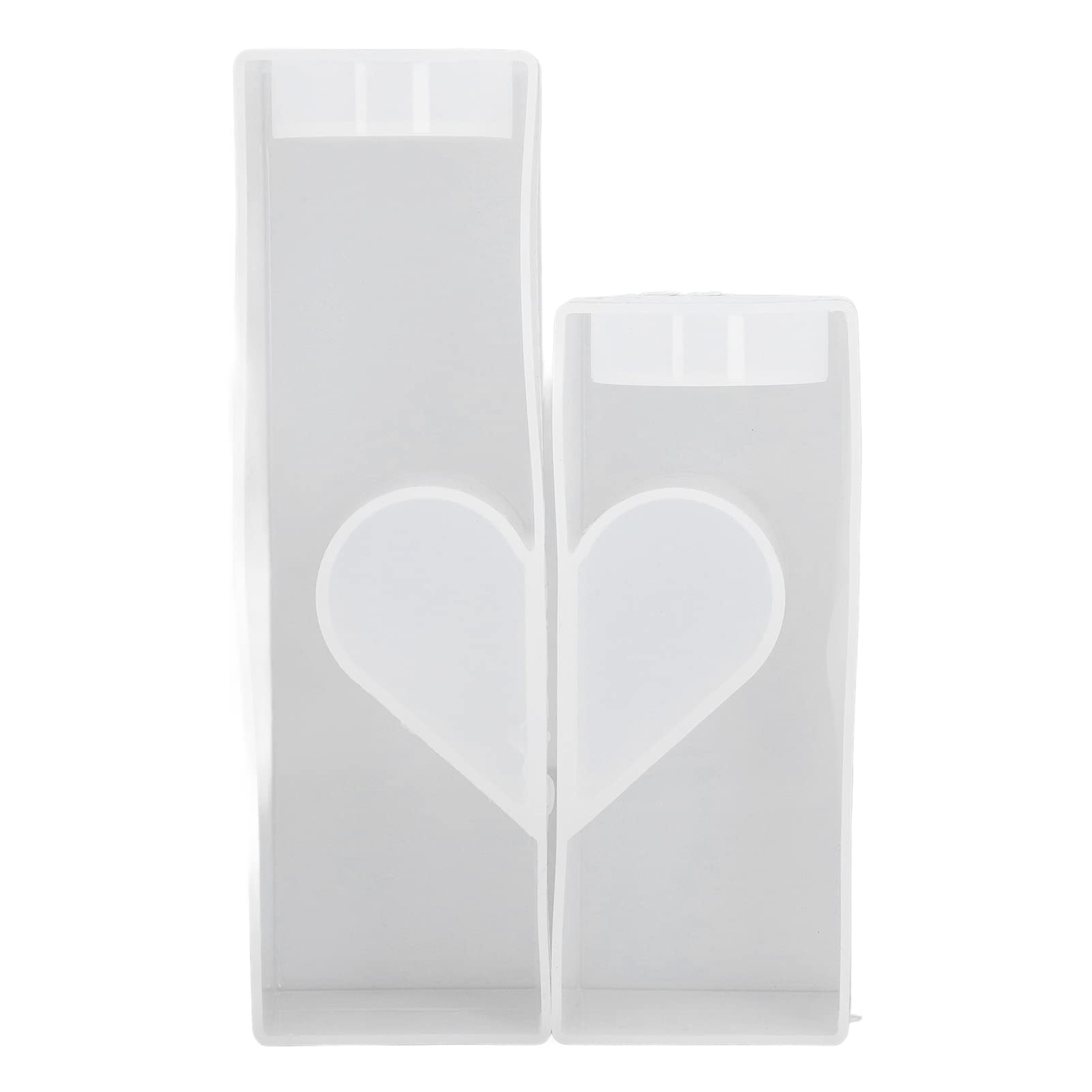 Heart-Shaped Resin Tealight Candle Holder Molds - Silicone Epoxy Casting DIY Crystal Candle Molds for Wedding, Party Favors & Home Decor - Perfect for Romantic Gifts, Table Centerpieces, and DIY Craft Projects