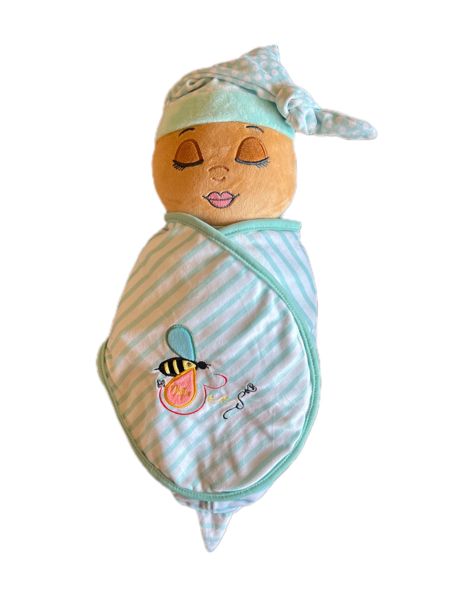 Nu'Bee Soft Plush Baby Doll - Mint Green Cuddly Toy for Newborns & Toddlers | Perfect for Nursery Decor, Baby Showers & Gift Giving