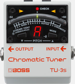 Boss TU-3S Chromatic Pedal Tuner - Compact & Accurate Guitar/Bass Tuner Pedal for Live Performance & Studio Recording