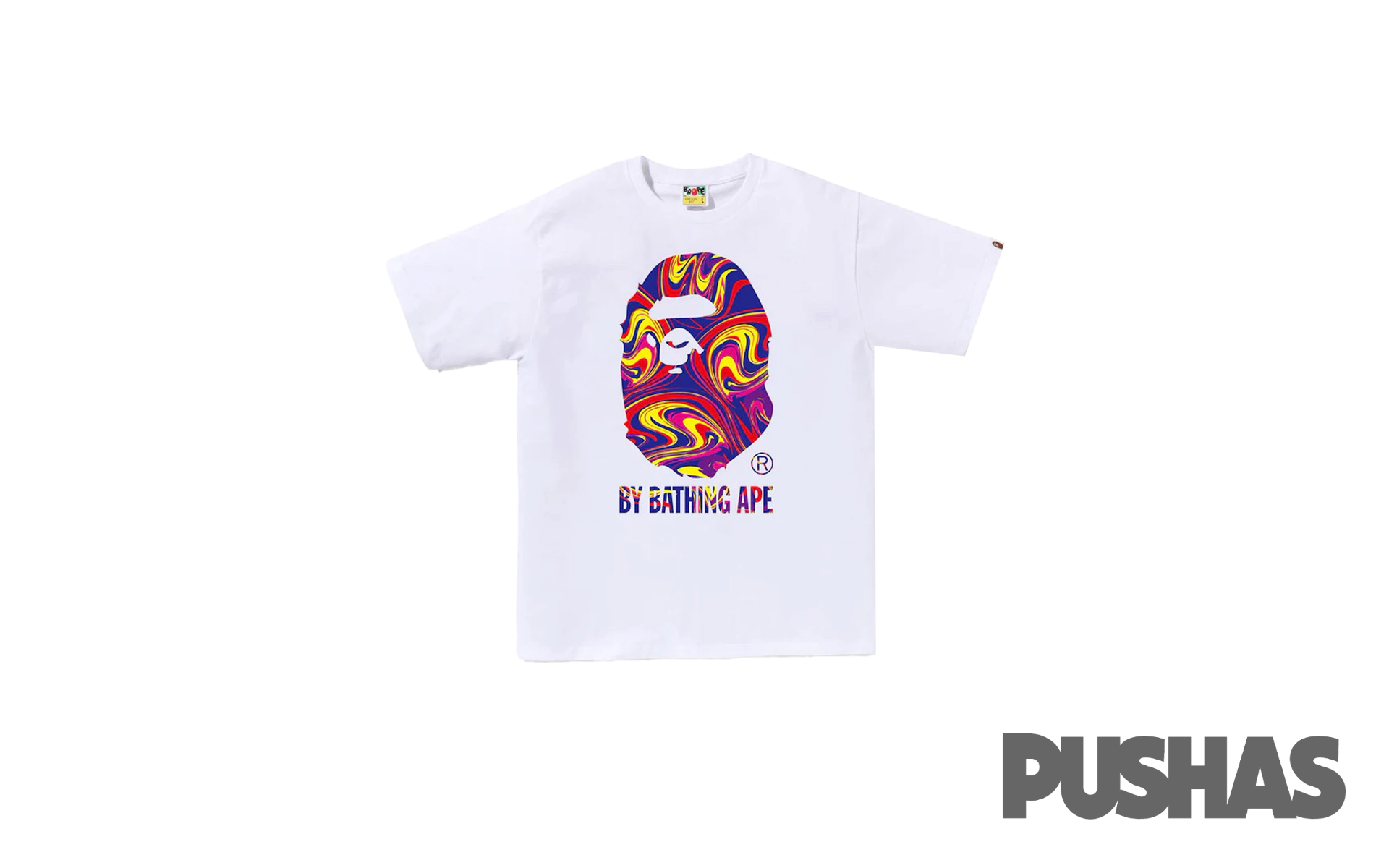 Bape Marbling By Bathing Ape T-Shirt 'White' (2023) | Streetwear Fashion for Men & Women | Casual Wear, Urban Style, and Hip-Hop Outfits