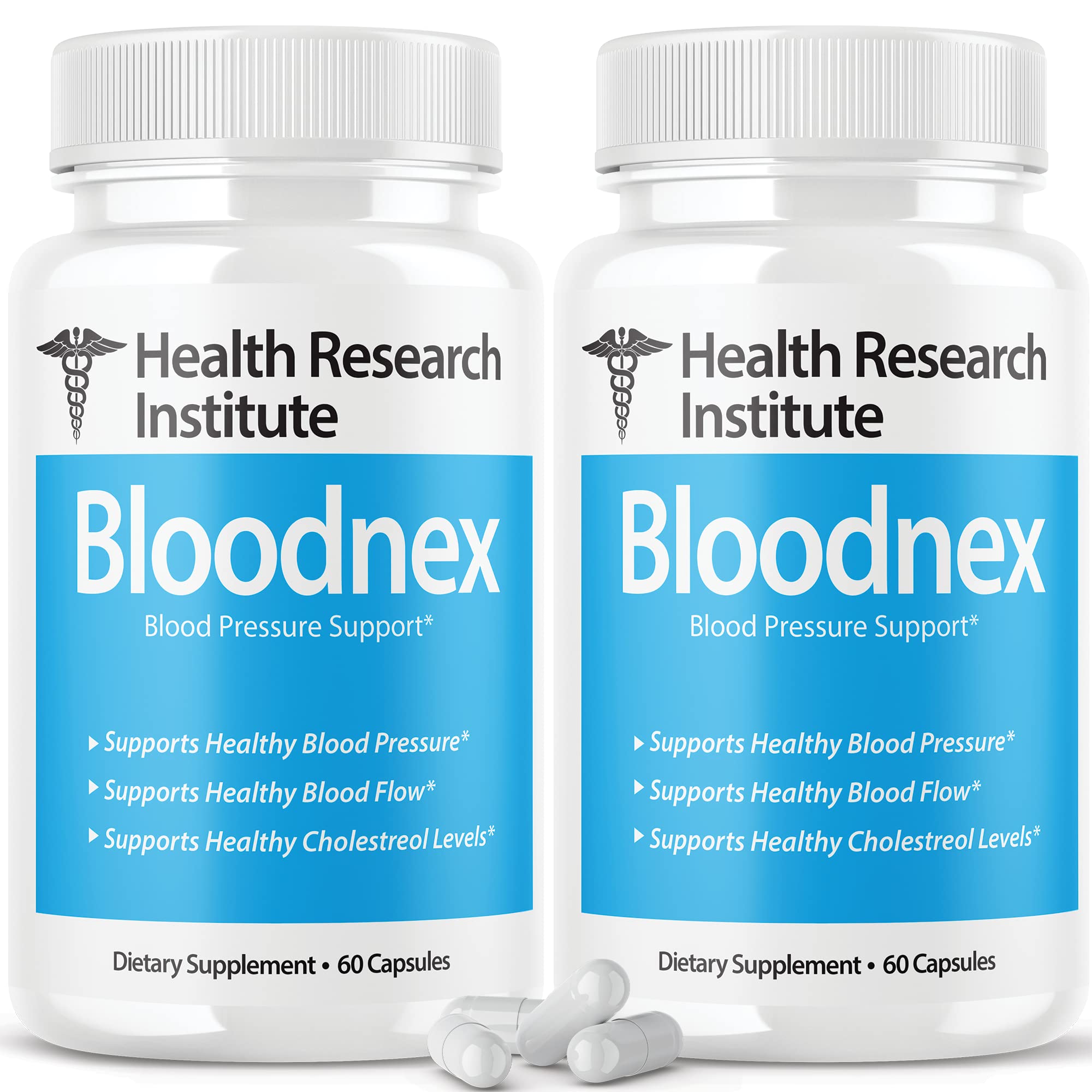 Blood Pressure Support Supplement Pills (2 Pack, 120 Caps) - Heart Health Boost