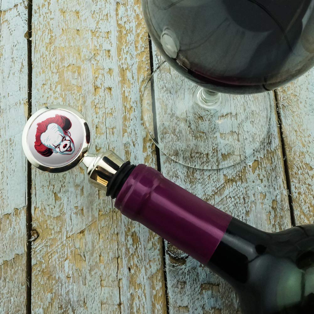 Pennywise IT Horror Movie Wine Bottle Stopper - Funny Home Bar Accessory for Halloween Parties & Gifts