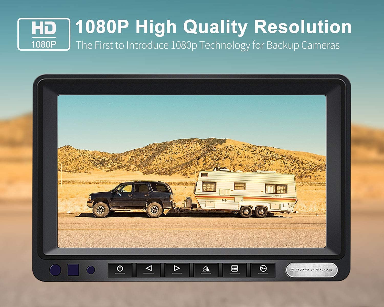 7 Inch Dual 1080P Wireless Backup Camera System Kit with 7