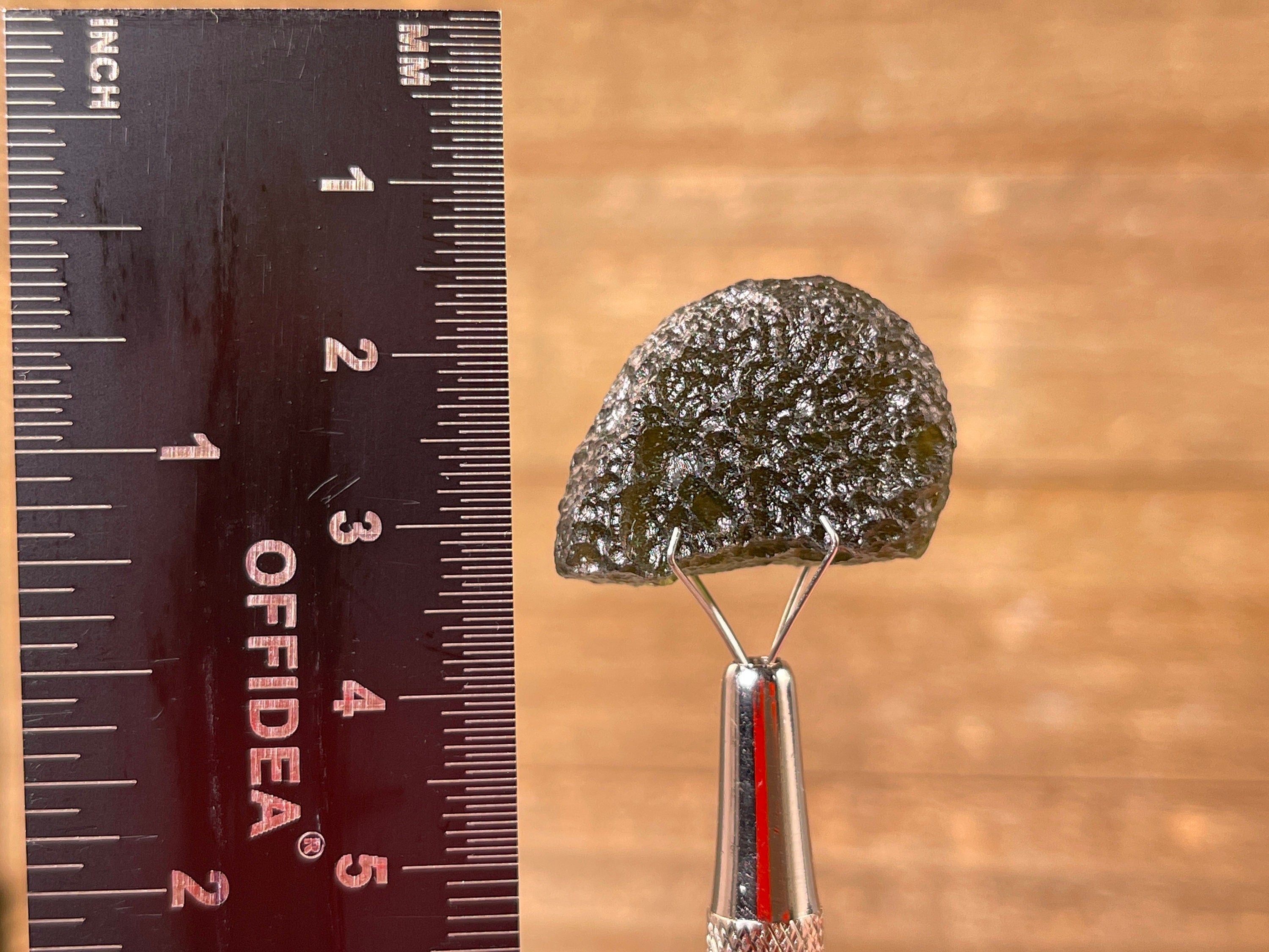 6.7g Genuine Raw Moldavite Crystal Stone - Natural Green Moldavite for Jewelry Making, Meditation & Energy Healing (41838)