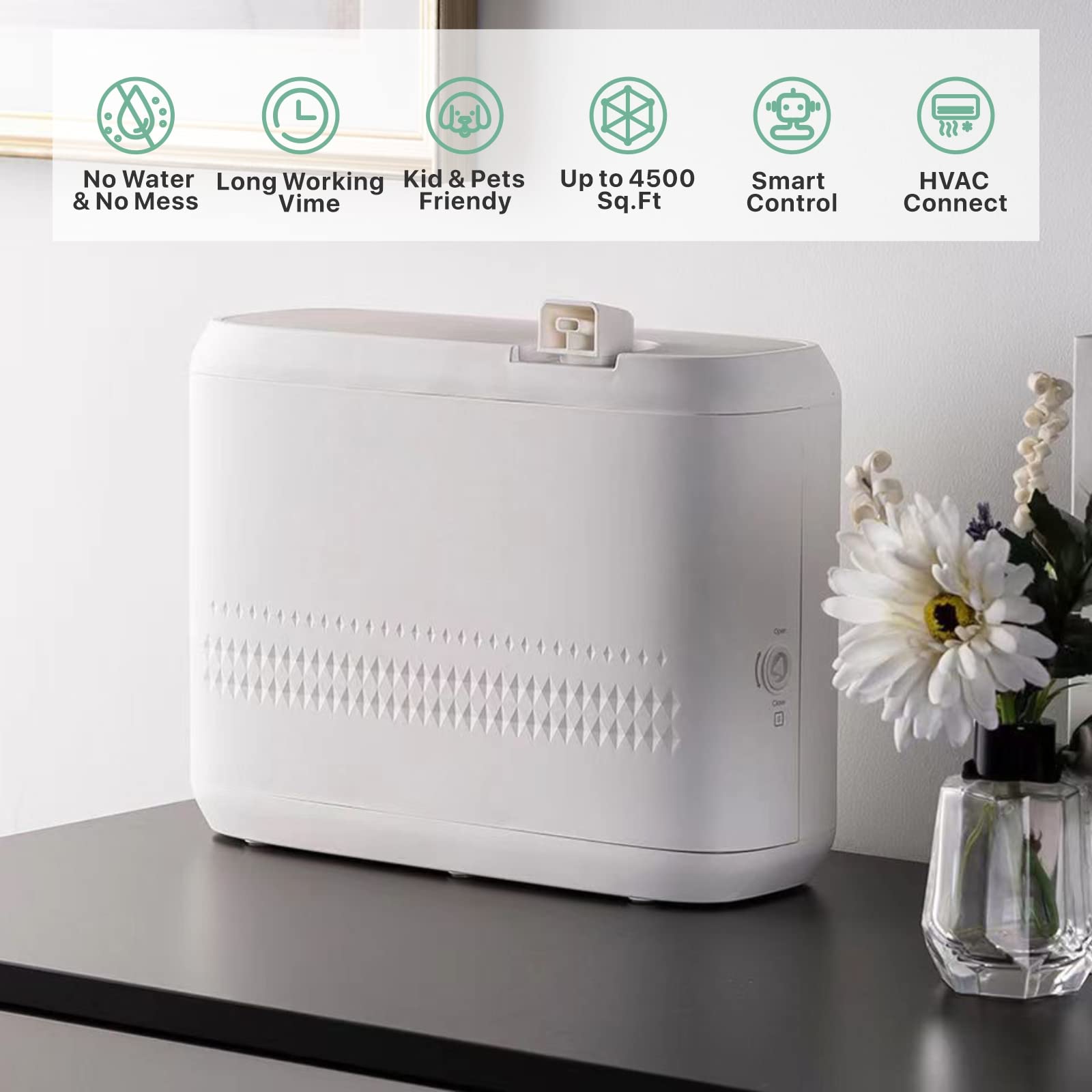 Smart Scent Air Machine Pro - 850ML Waterless Essential Oil Diffuser for Home & Office, HVAC Aromatherapy System Covers Up to 4500 Sq.Ft - Perfect for Bedroom, Living Room, Spa & Commercial Spaces