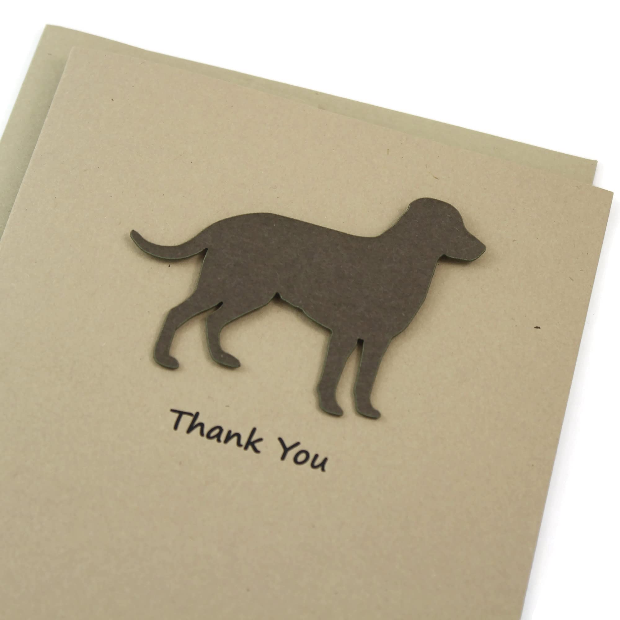 Handmade Chocolate Brown Labrador Retriever Thank You Card | Dog Lover Greeting Card | Perfect for Birthday, Thank You Notes & Pet Appreciation Gifts