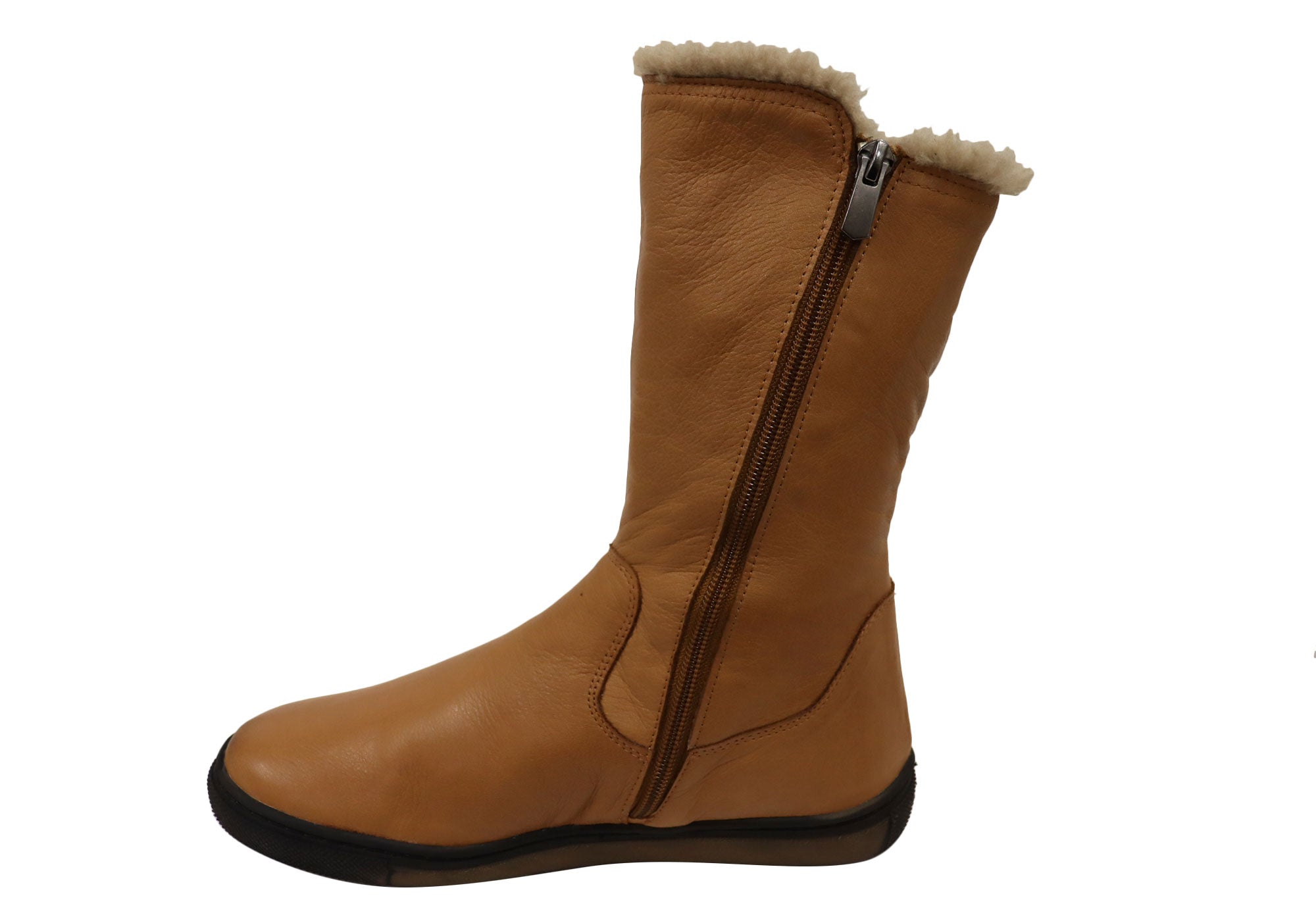 Orizonte Alvo Women's Comfortable Leather Mid Calf Boots | European Style Ankle Boots for Walking, Work & Casual Outfits