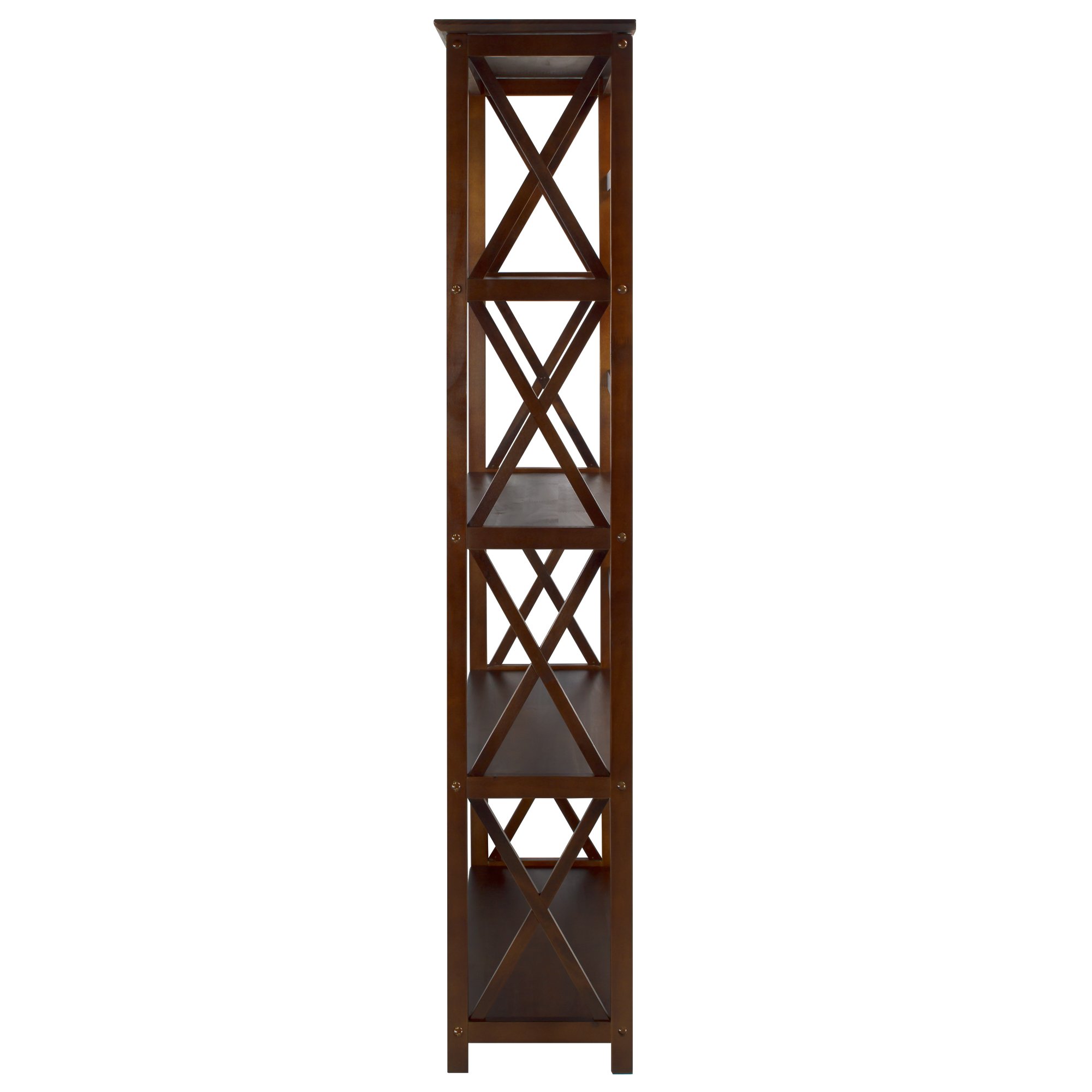 Stylish Wooden Bookshelf for Home & Office - Modern Bookcase with 5-Tier Storage, Perfect for Living Room, Bedroom, or Study - Space-Saving Furniture for Books, Decor & Essentials