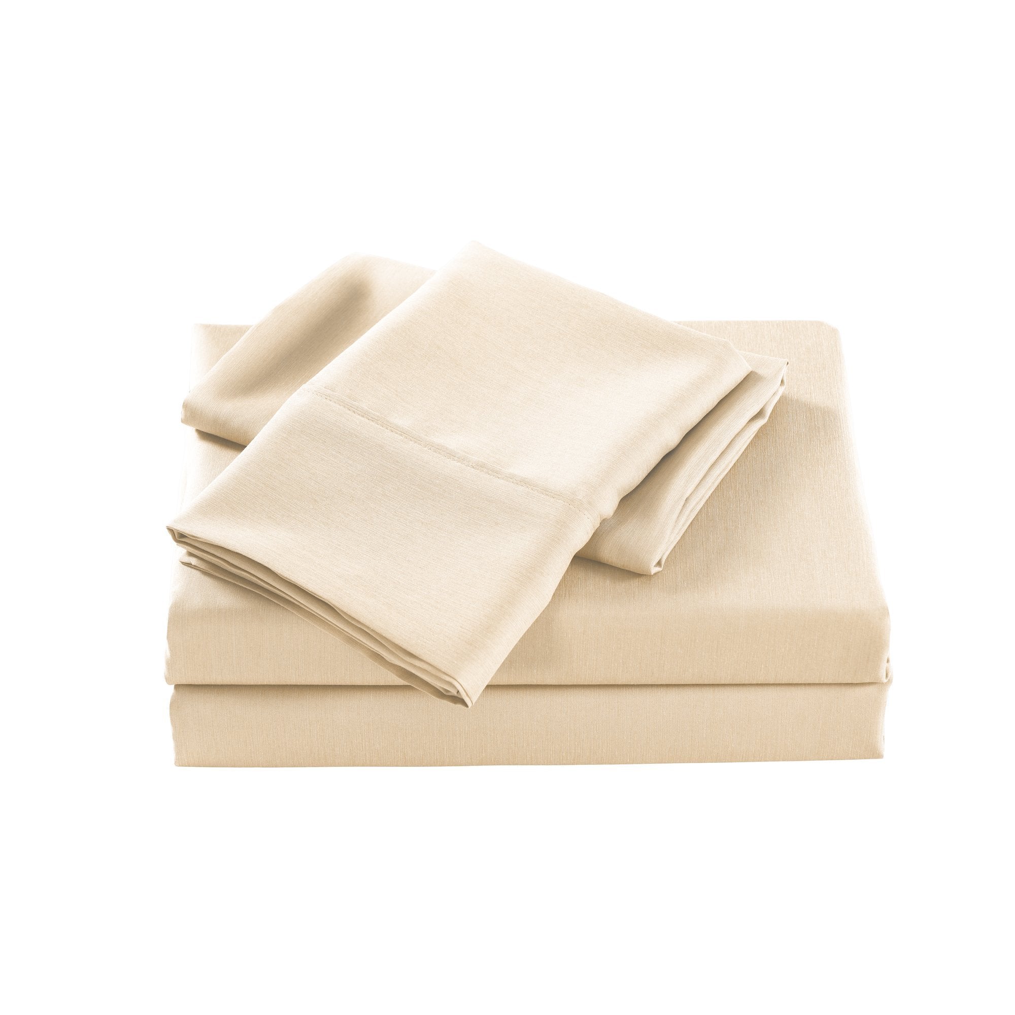 Casa Decor 2000 Thread Count Bamboo Cooling Sheet Set - Ultra Soft Queen Size Bed Sheets for Hot Sleepers - Breathable & Hypoallergenic Oatmeal Color Bedding - Perfect for Summer Nights & Temperature Regulation
