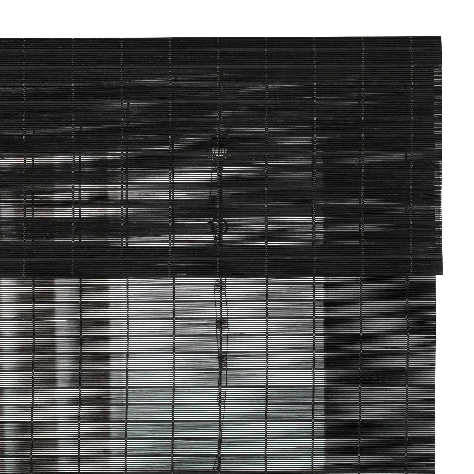 Sybil Bamboo Roman Shade - Moonless Night Color | Natural Eco-Friendly Window Treatment | Perfect for Living Room, Bedroom & Office Privacy